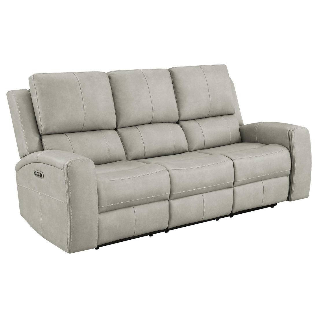 Brickston Triple Power Reclining Sofa Grey - 603434PPP