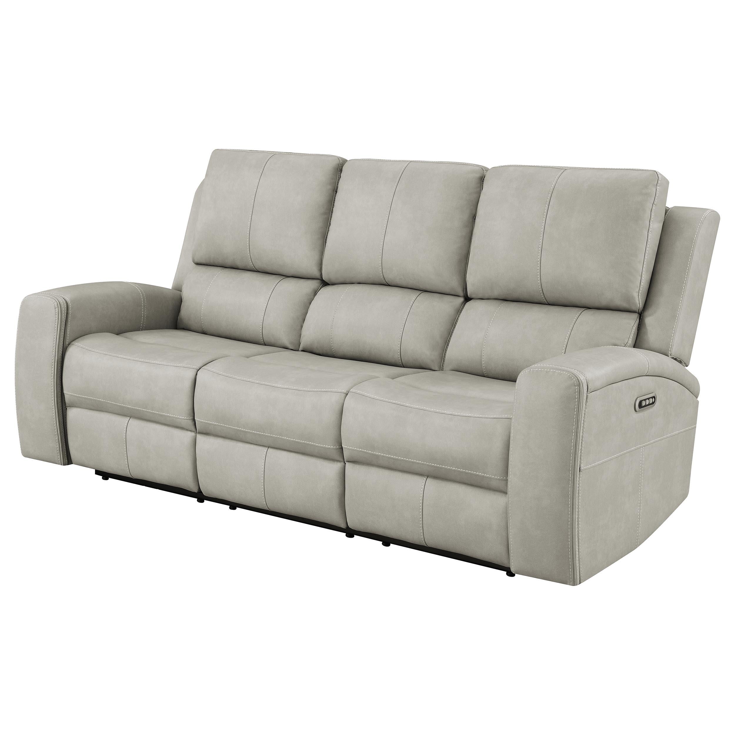 Brickston Triple Power Reclining Sofa Grey - 603434PPP