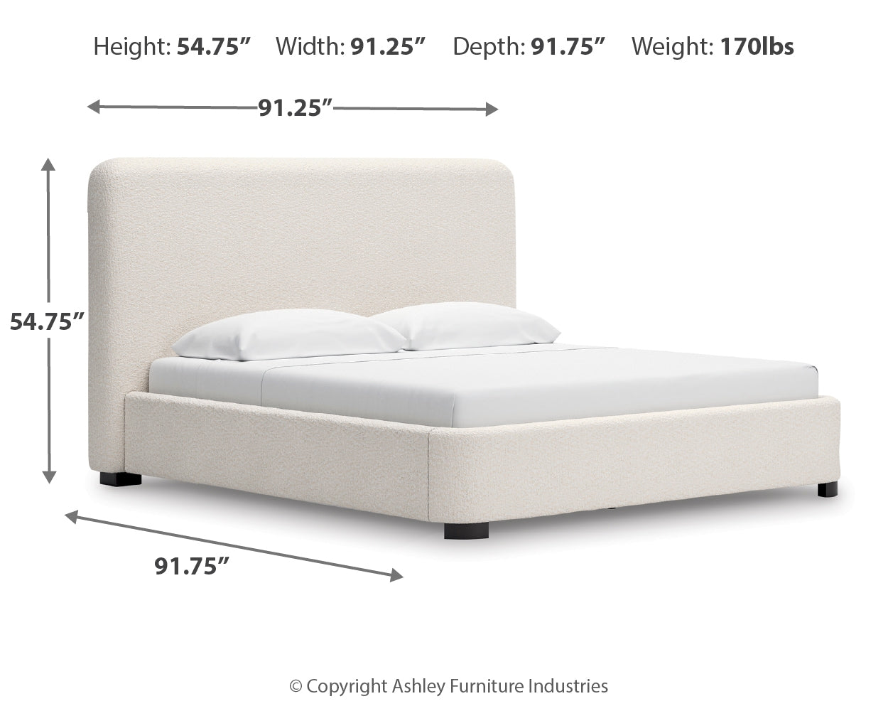 Brintstreet Beige King Upholstered Bed - PCB401-82