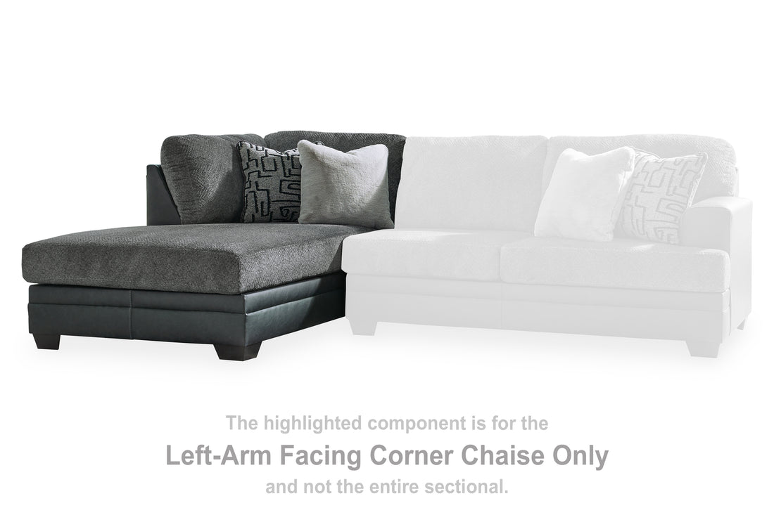 Brixley Pier Graphite Left-Arm Facing Corner Chaise - 2990616