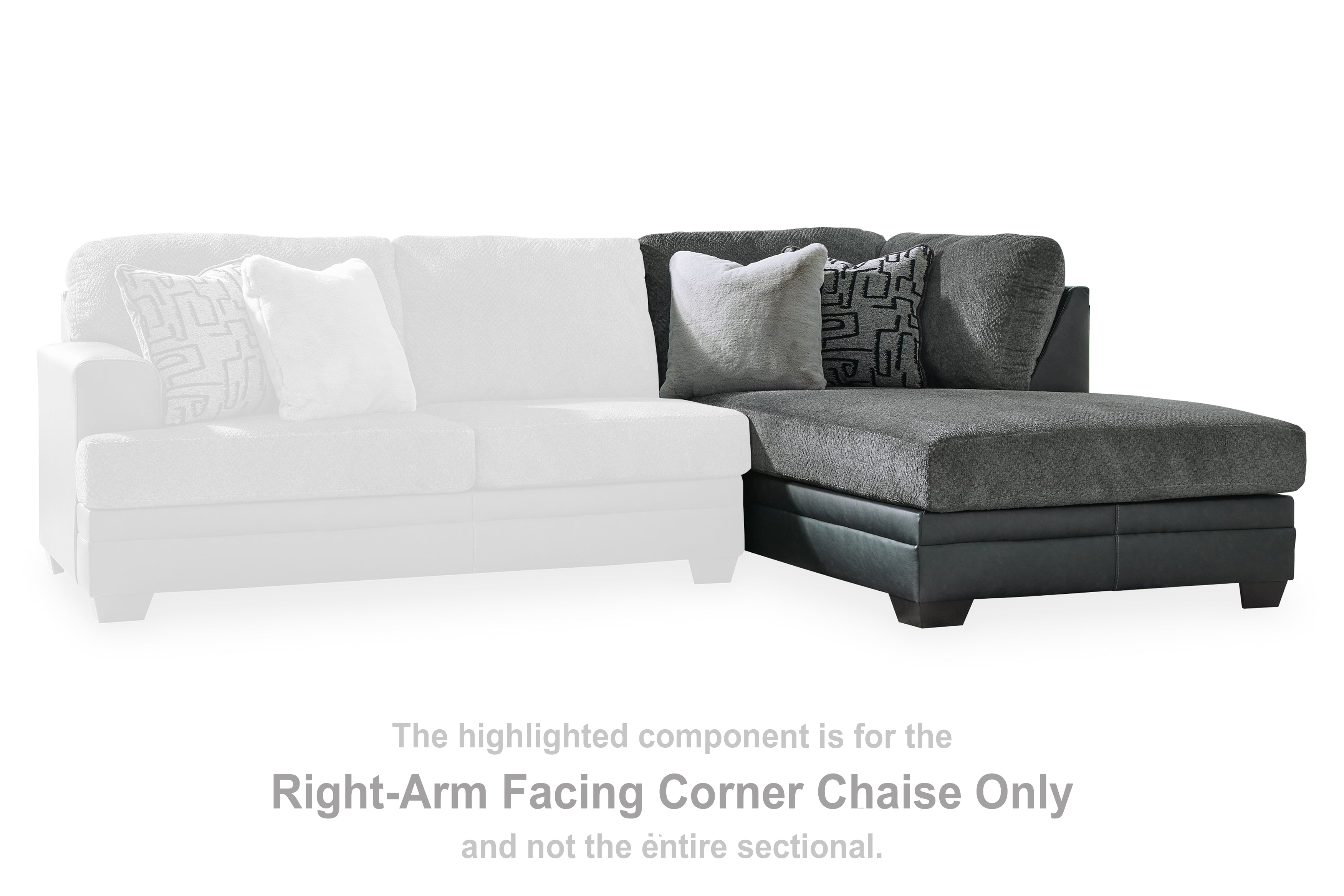 Brixley Pier Graphite Right-Arm Facing Corner Chaise - 2990617
