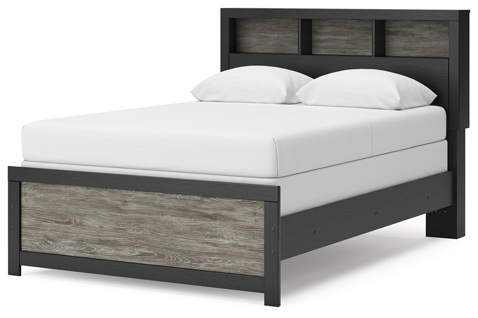 Broachmyn Black/Gray Full Bookcase Bed - PCB1118B13