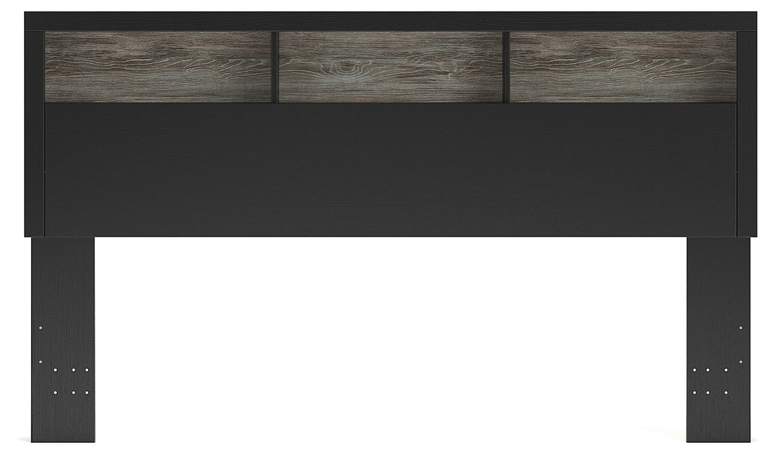 Broachmyn Black/Gray King Bookcase Headboard - PCB1118-69
