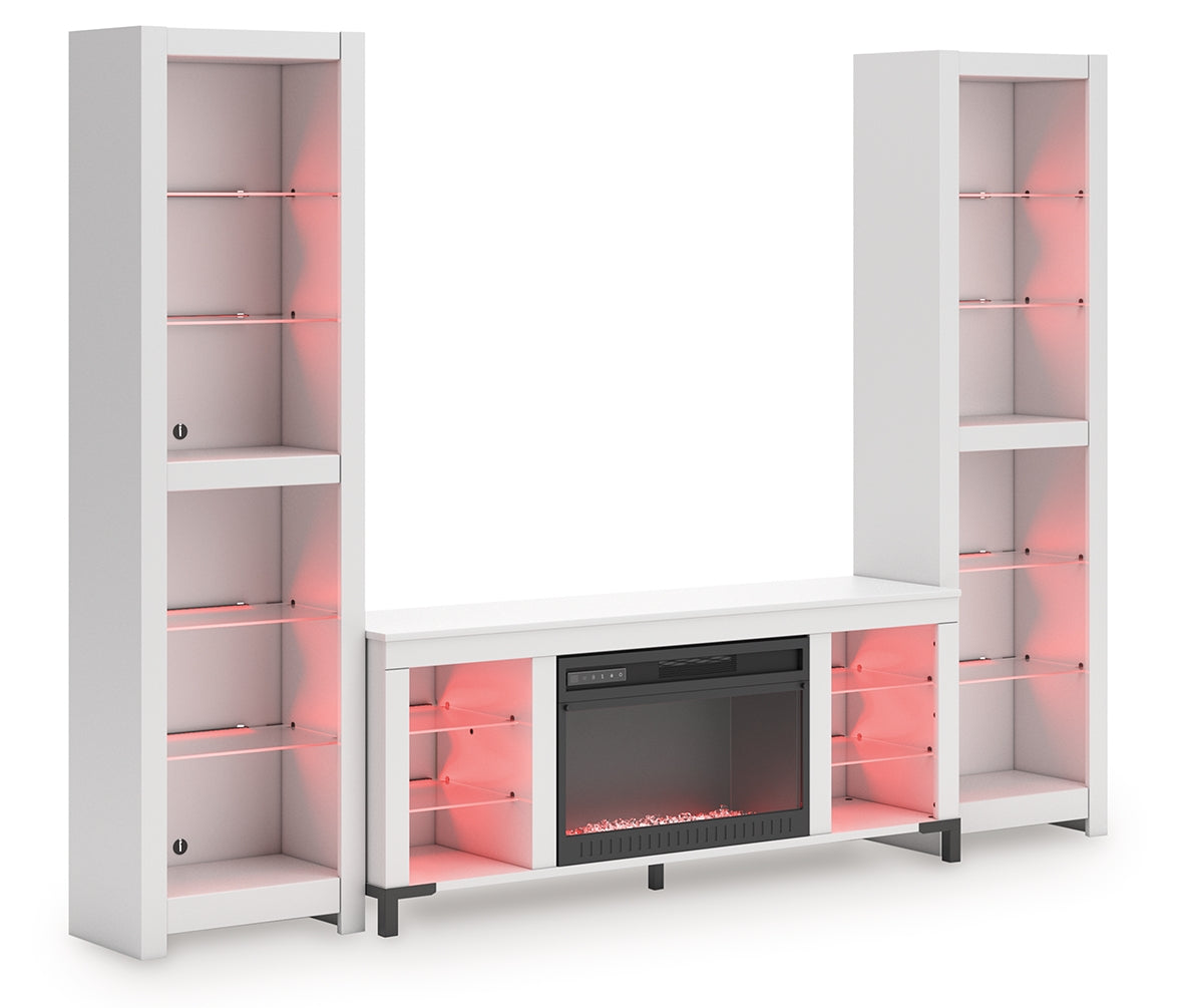 Brollevi White 3-Piece Entertainment Center - W2722W1
