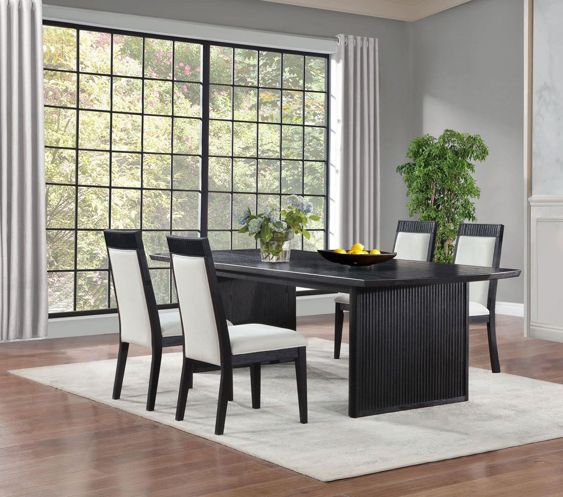Brookmead 5-piece Extension Leaf Dining Table Set Black - 108231-S5A