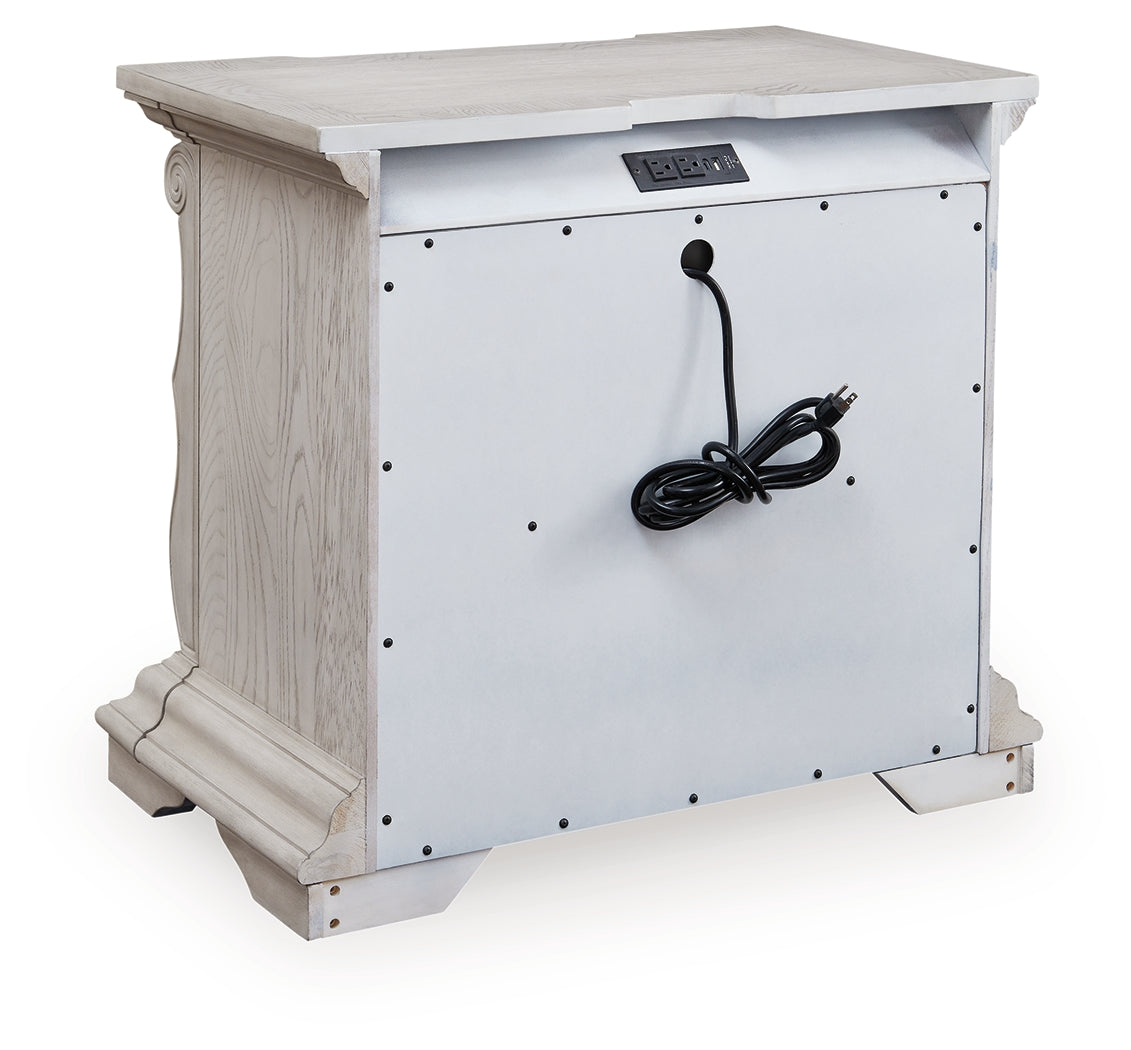 Bruchandi Antique White Nightstand - PCB948-93