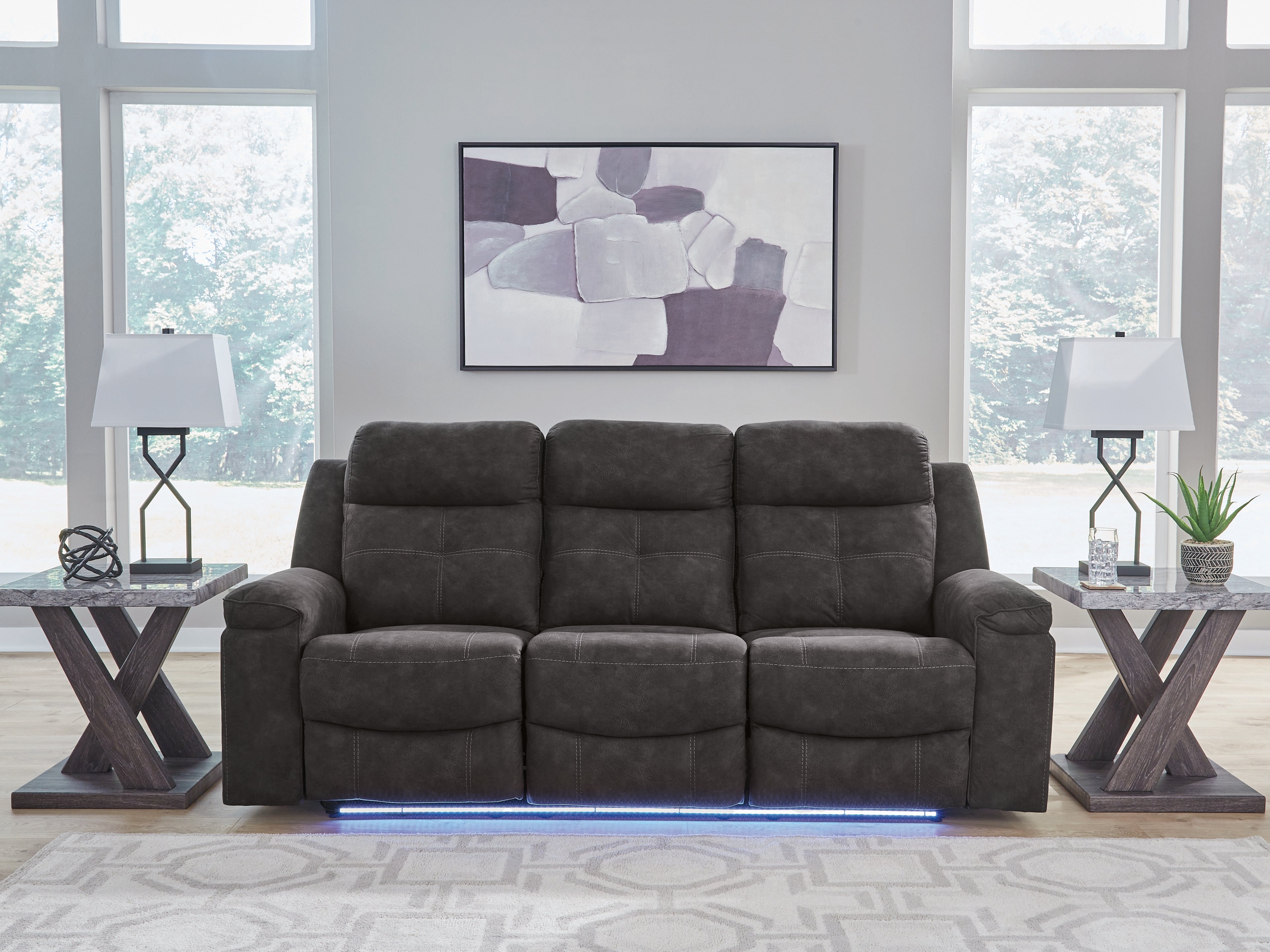 Brysonview Charcoal Reclining Sofa - 6360588