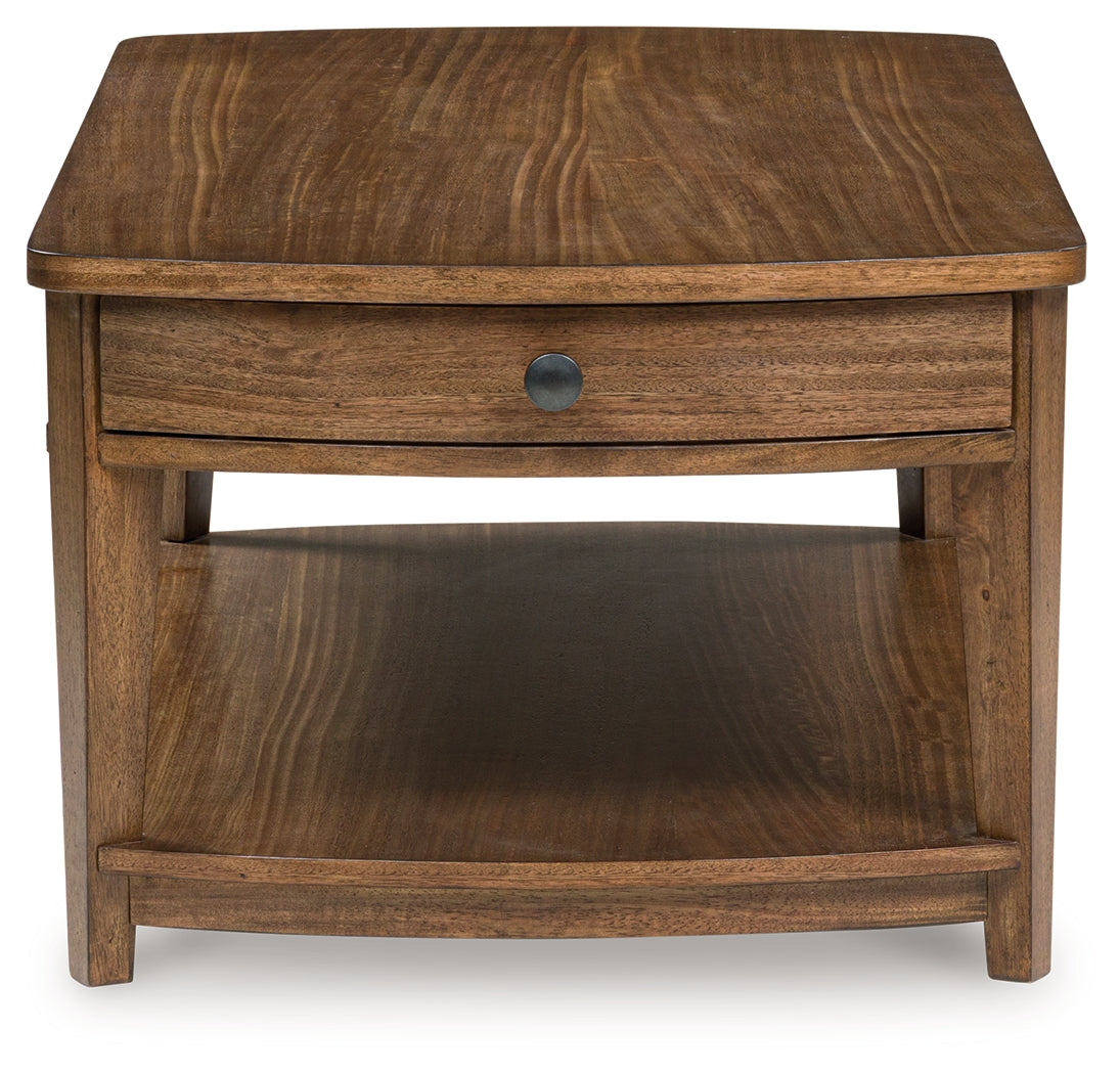 Burkbyer Brown Coffee Table - T513-1