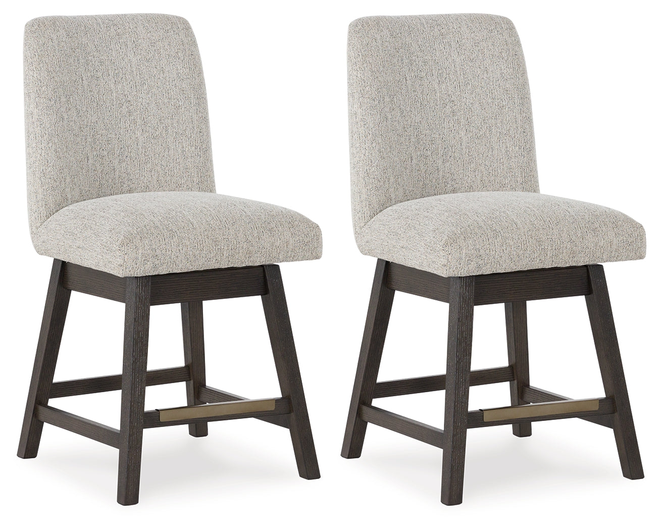 Burkhaus Beige/Dark Brown Counter Height Barstool, Set of 2 - D984-124 - Bien Home Furniture & Electronics