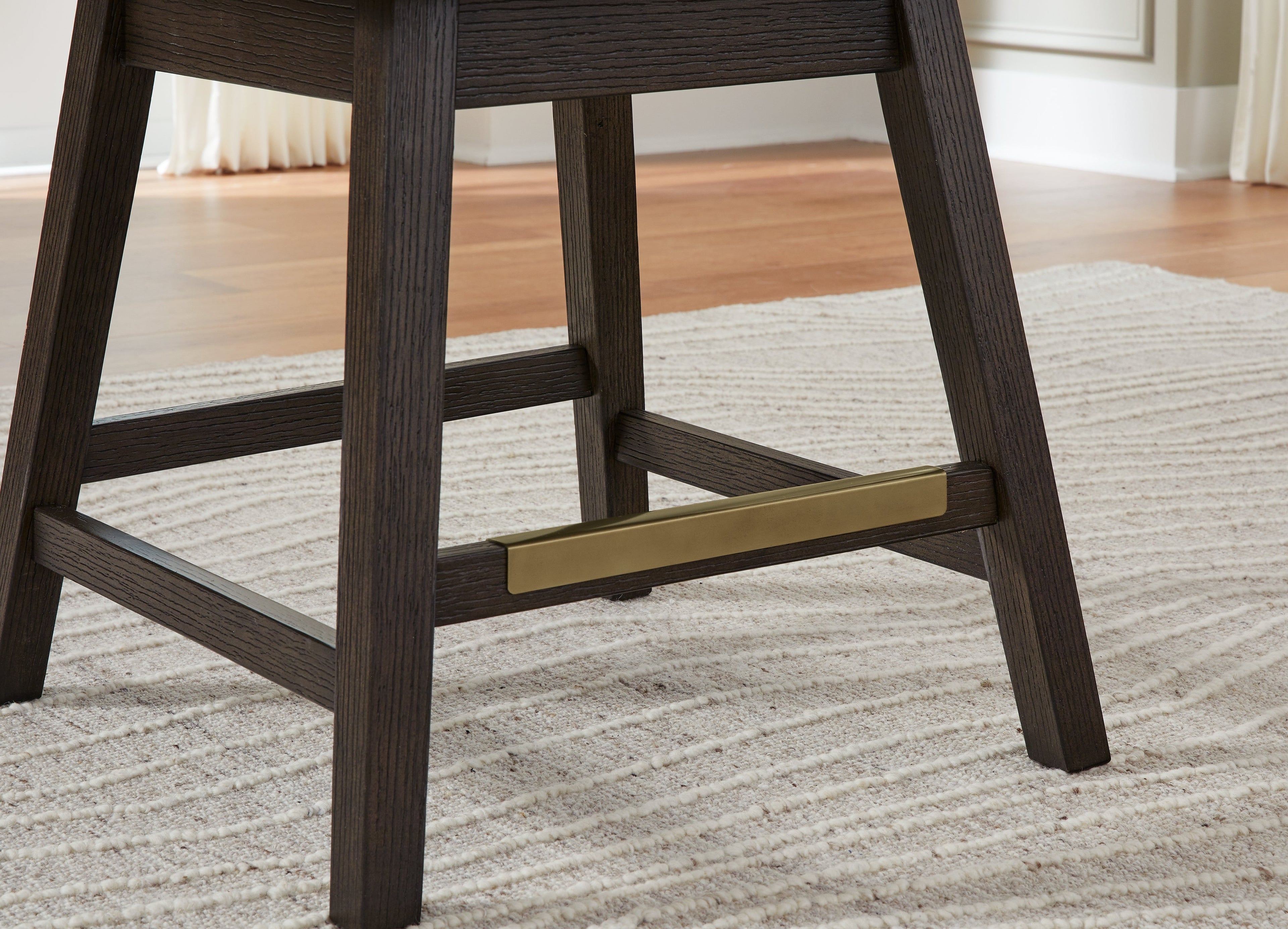 Burkhaus Counter Height Dining Table and 4 Barstools in Dark Brown from Ashley - Luna Furniture