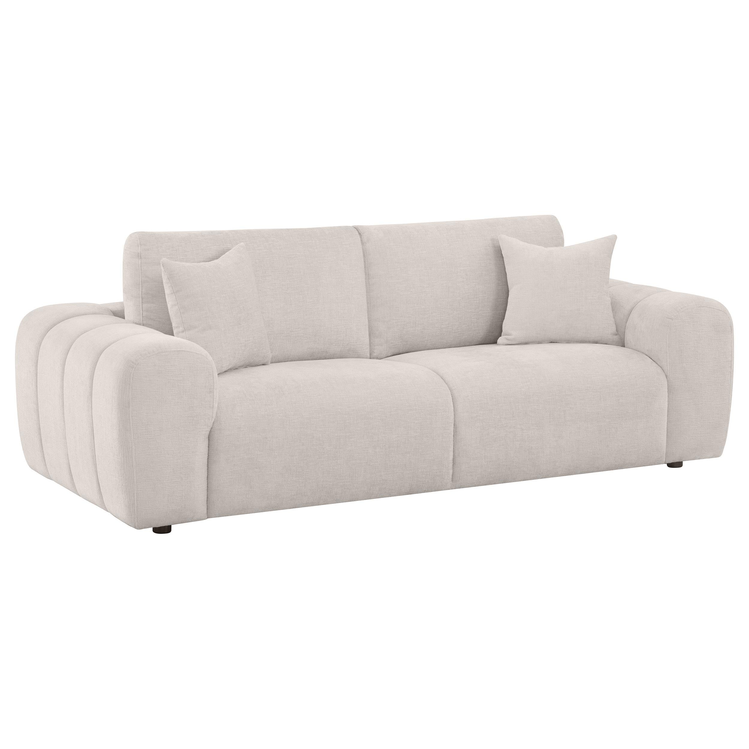 Burnett 2-piece Chenille Upholstered Sofa Set Ivory - 504955-S2