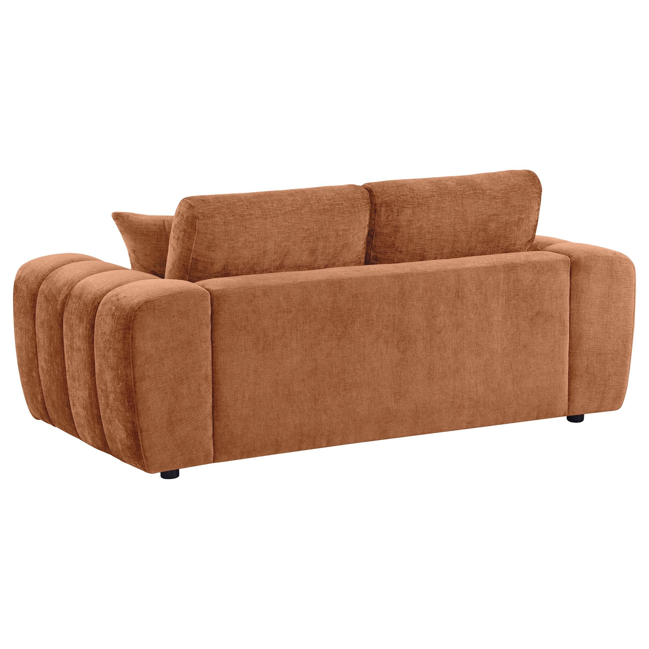 Burnett 3-piece Chenille Upholstered Sofa Set Burnt Orange - 504951-S3