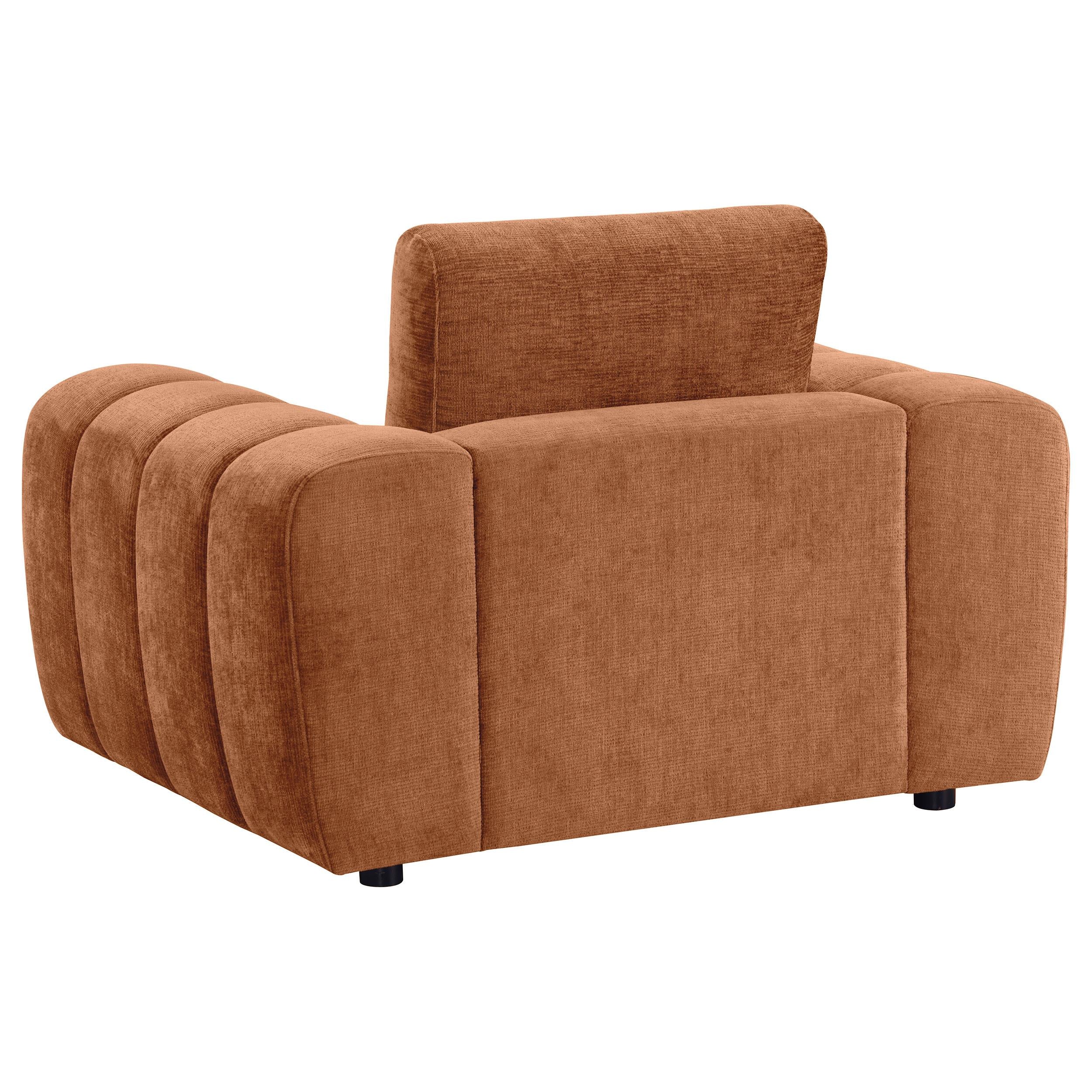Burnett 3-piece Chenille Upholstered Sofa Set Burnt Orange - 504951-S3