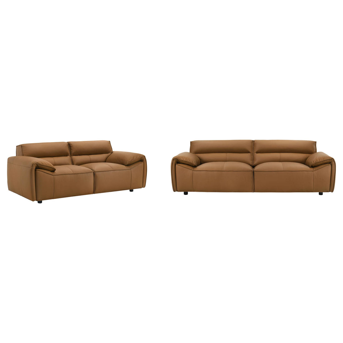 Buxton 2-piece Leather Upholstered Sofa Set Orange - 509501-S2