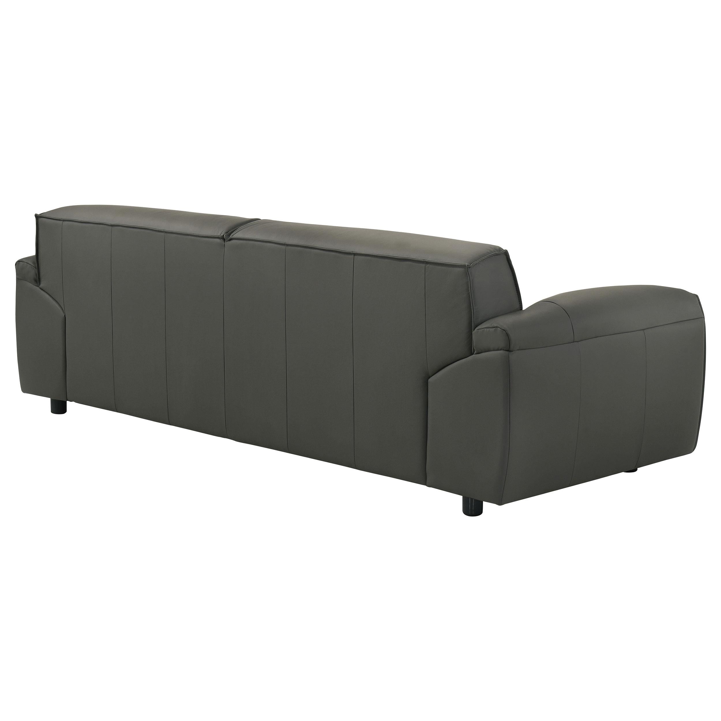 Buxton Top Grain Leather Upholstered Sofa Graphite - 509504