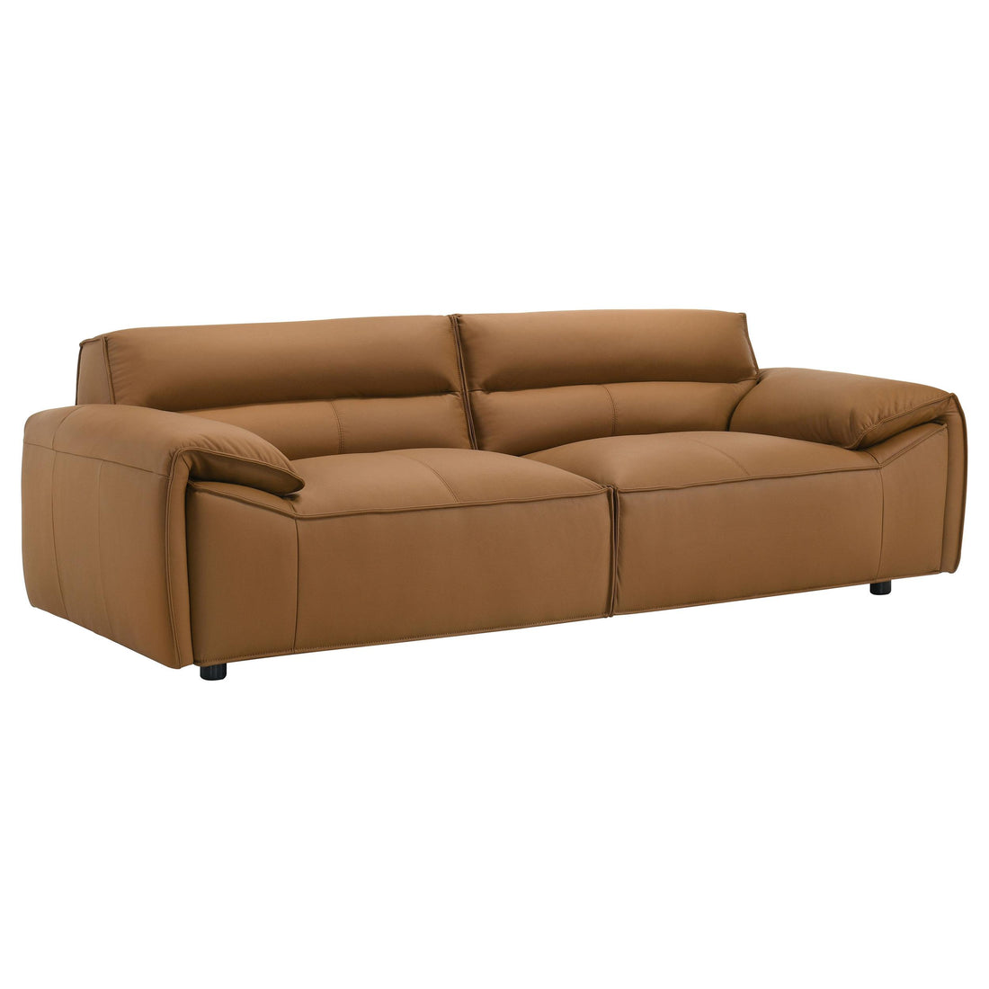 Buxton Top Grain Leather Upholstered Sofa Orange - 509501