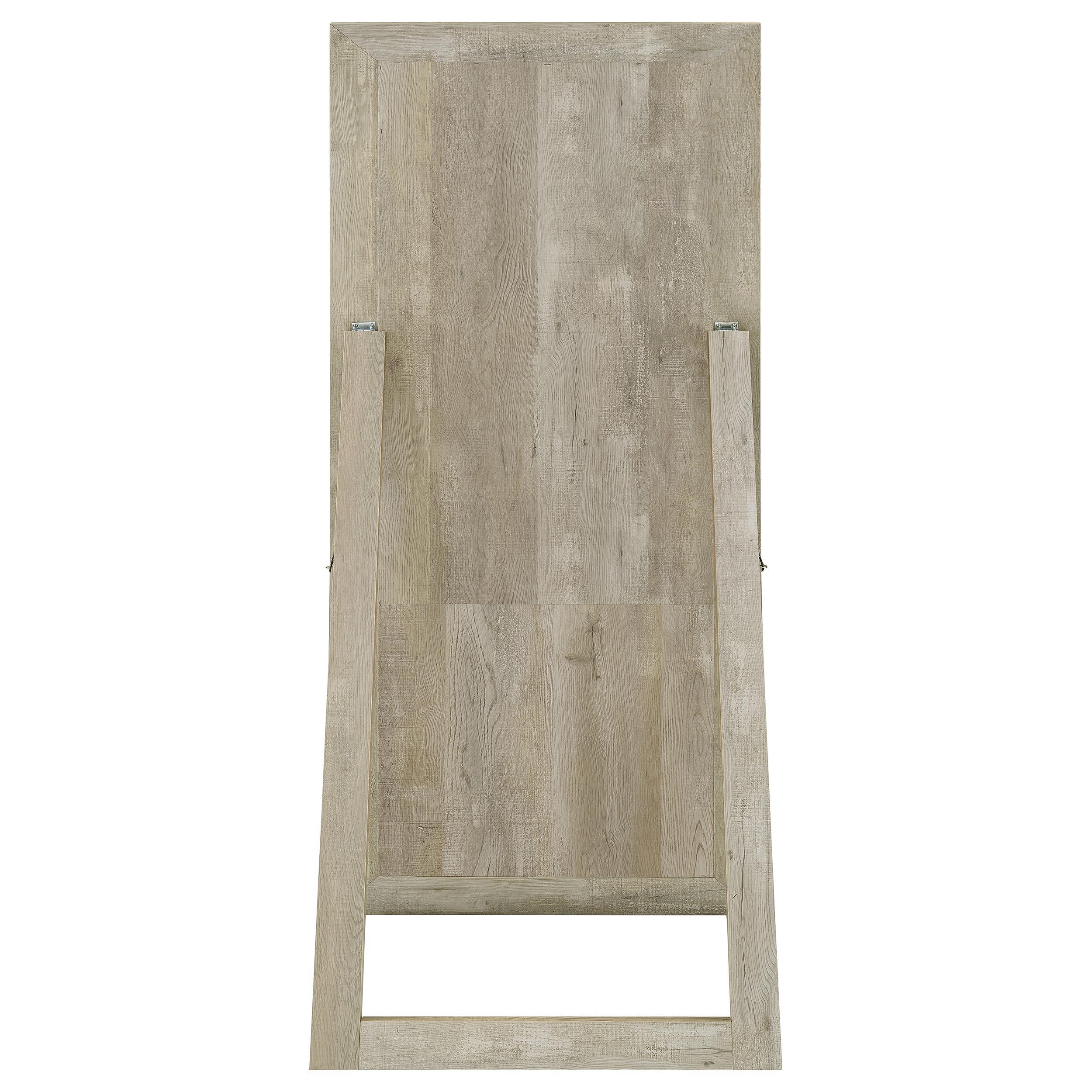 Cadence Tempered Glass Full Length Standing Mirror Grey Washed Oak - 961655
