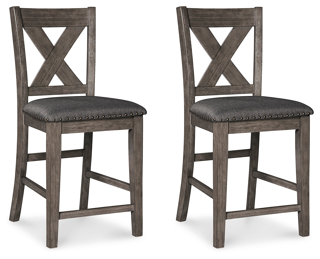 Caitbrook Counter Height Dining Table and 2 Barstools in Gray from Ashley - Luna Furniture
