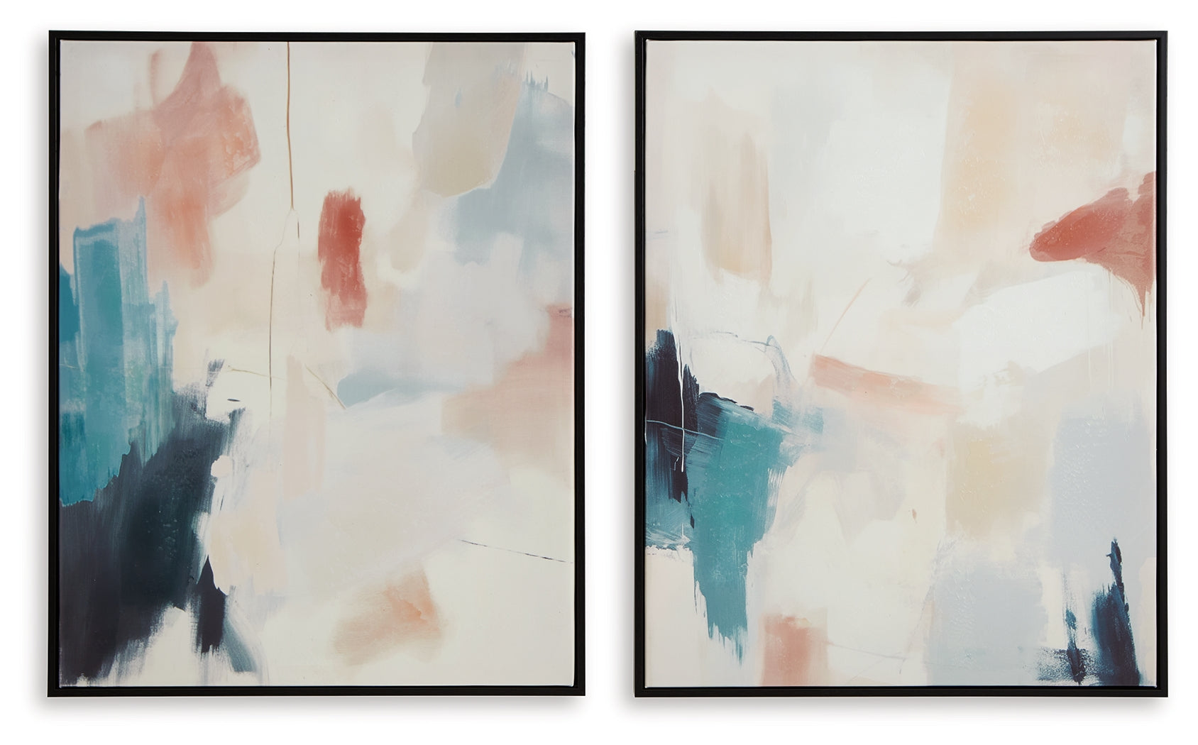 Caldish Blue/White/Pink Wall Art (Set of 2) - A8000415