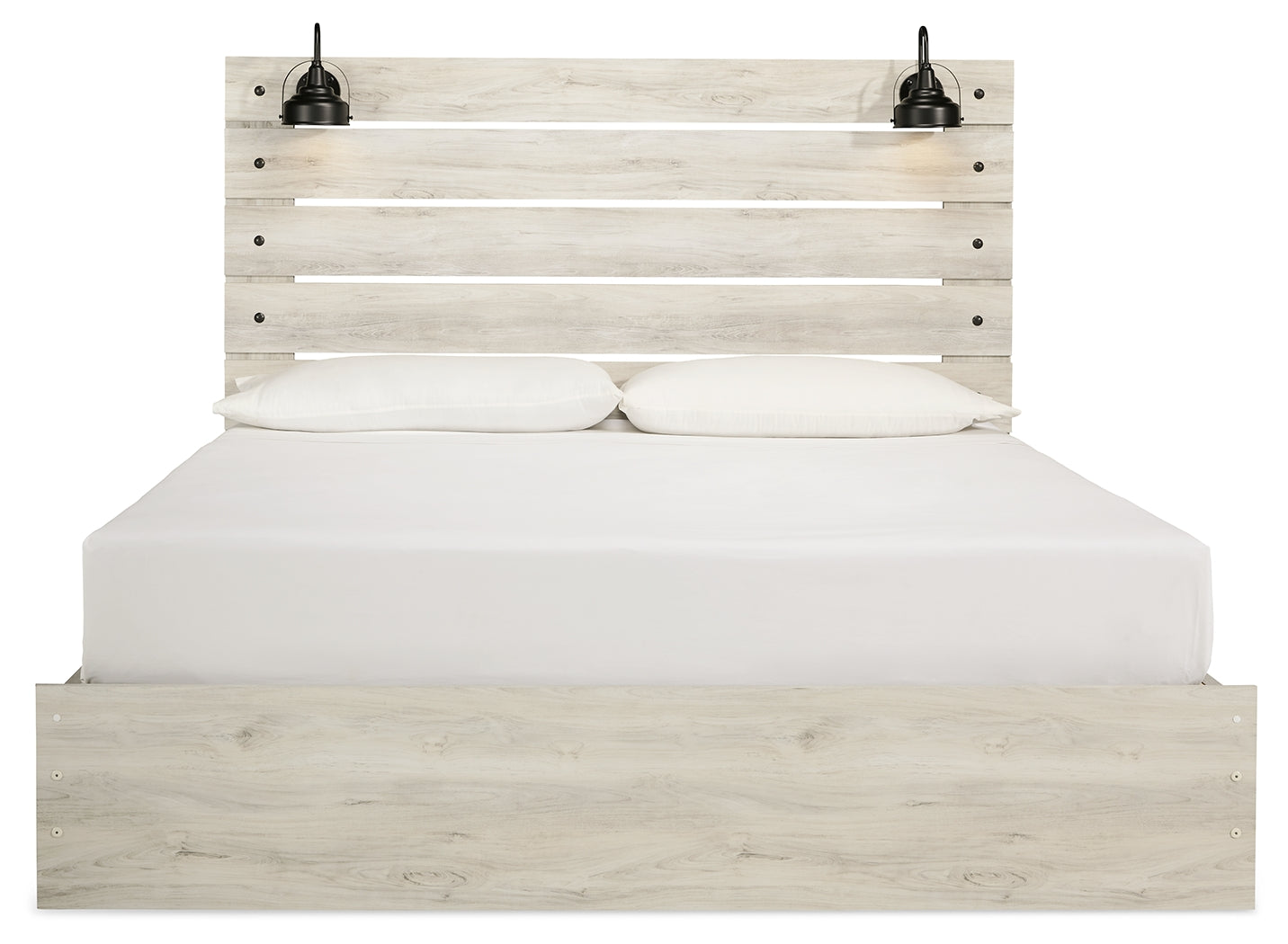 Cambeck Whitewash King Panel Bed with Storage, Chest and 2 Nightstands - B192B80