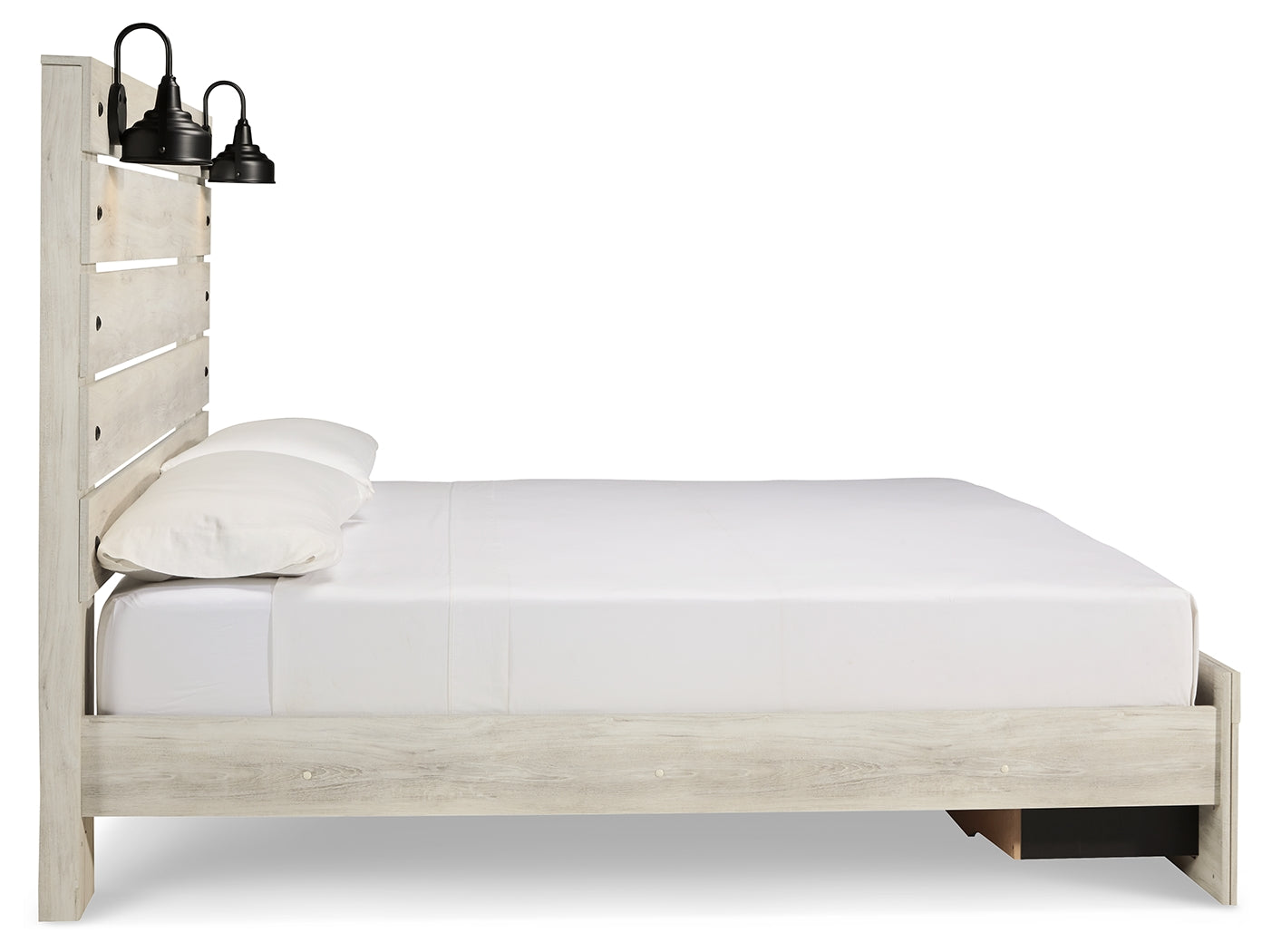 Cambeck Whitewash King Storage Bed, 2 Dressers, Mirror, and 2 Nightstands - B192B104