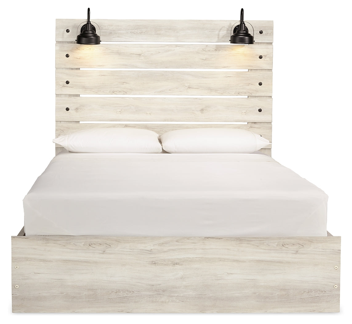 Cambeck Whitewash Queen Panel Bed with Storage, Dresser and 2 Nightstands - B192B99