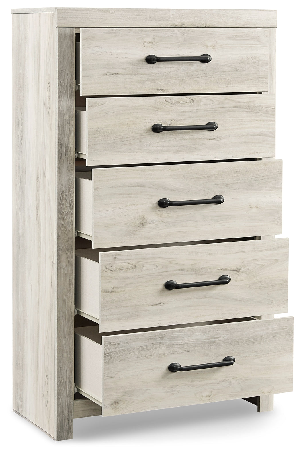 Cambeck Whitewash Twin Panel Bed, Dresser, Chest and Nightstand - B192B84