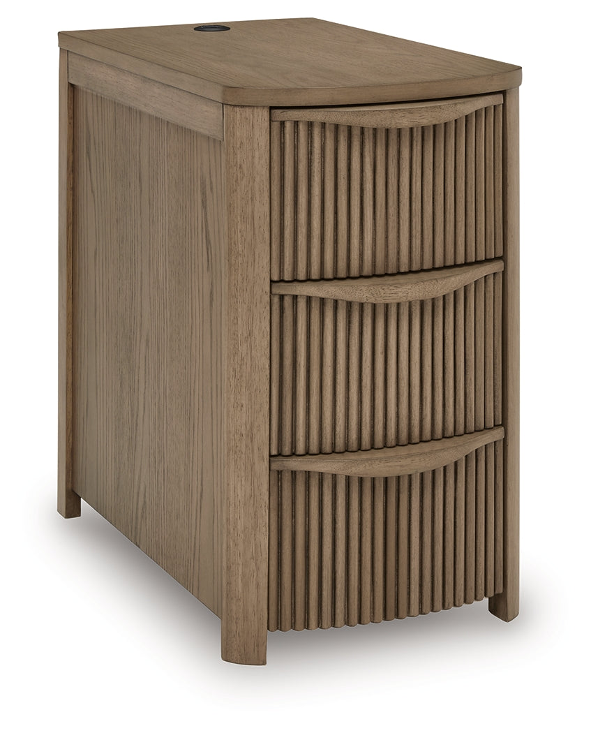 Camdill Light Brown Chairside End Table - T208-317