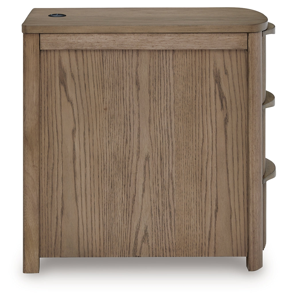 Camdill Light Brown Chairside End Table - T208-317