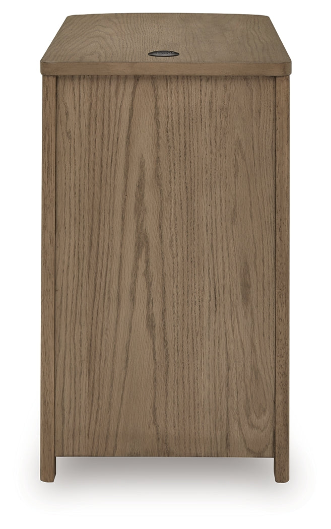 Camdill Light Brown Chairside End Table - T208-317