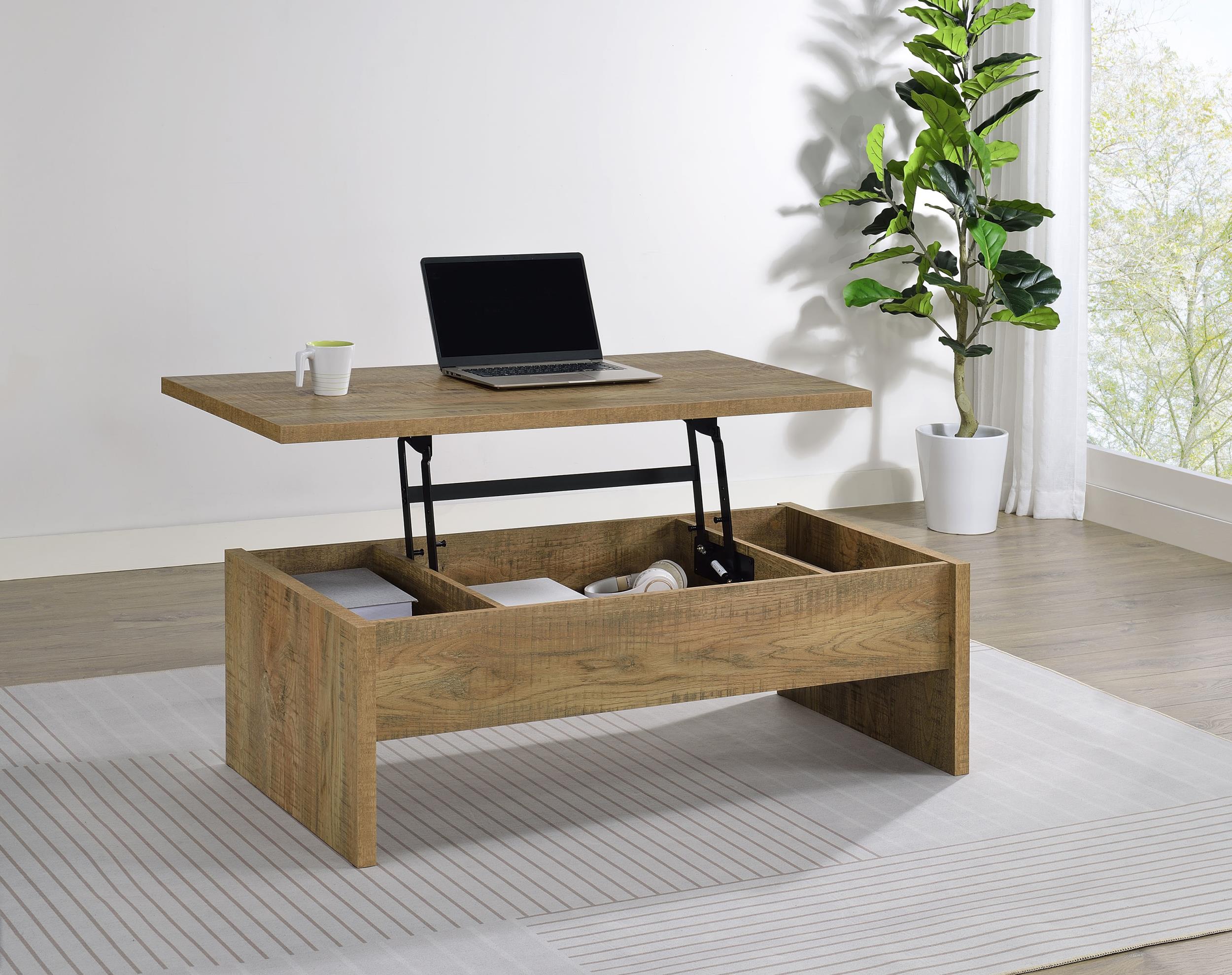 Canoga Engineered Wood Lift Top Cocktail Coffee Table Mango - 706358