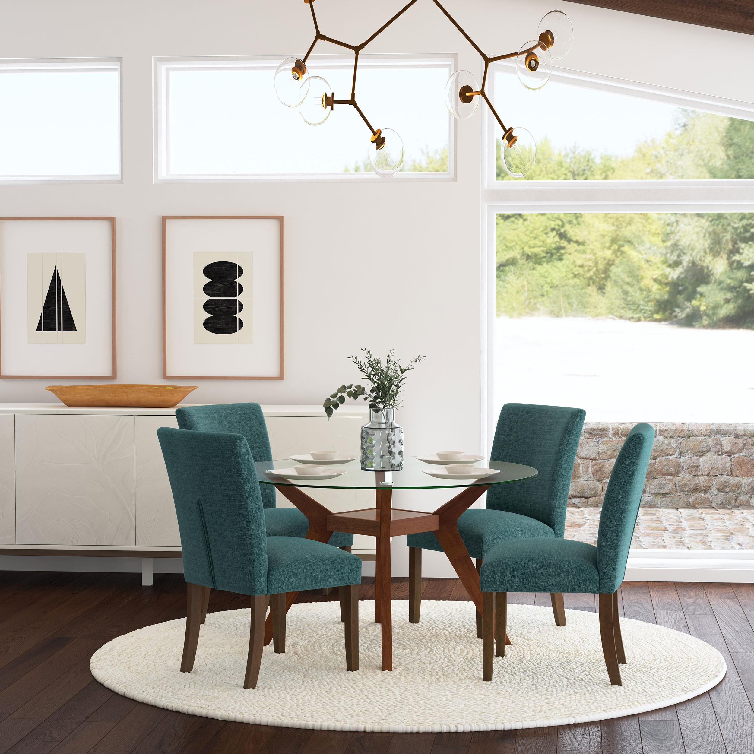 Cantley Upholstered Dining Side Chair Blue (Set of 2) - 106377