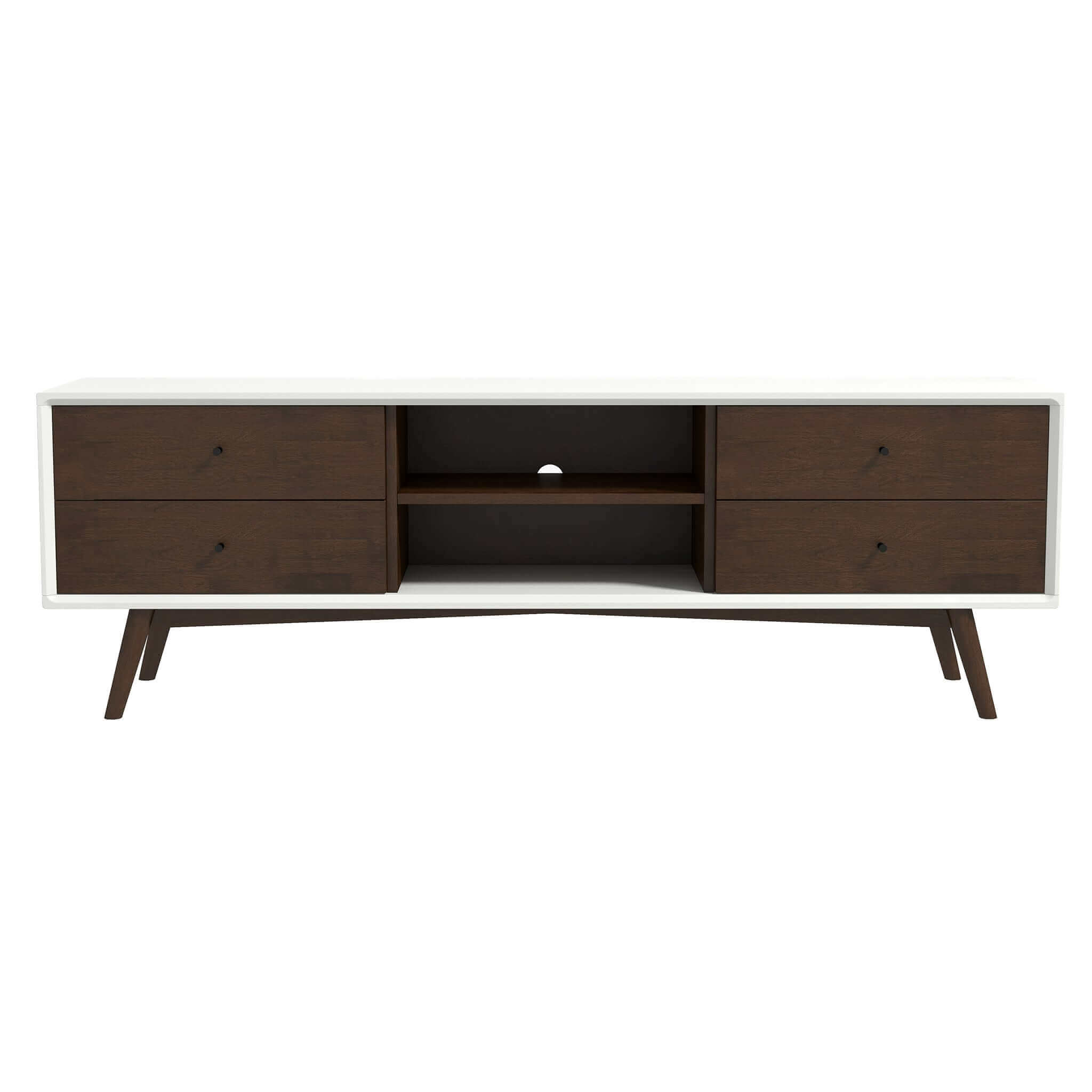 Caroline Walnut White TV Stand Up To 72" - TVC00700202
