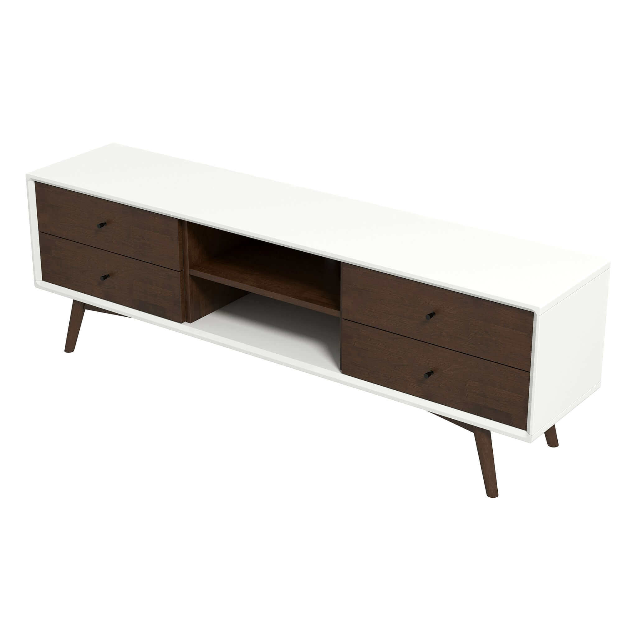 Caroline Walnut White TV Stand Up To 72" - TVC00700202