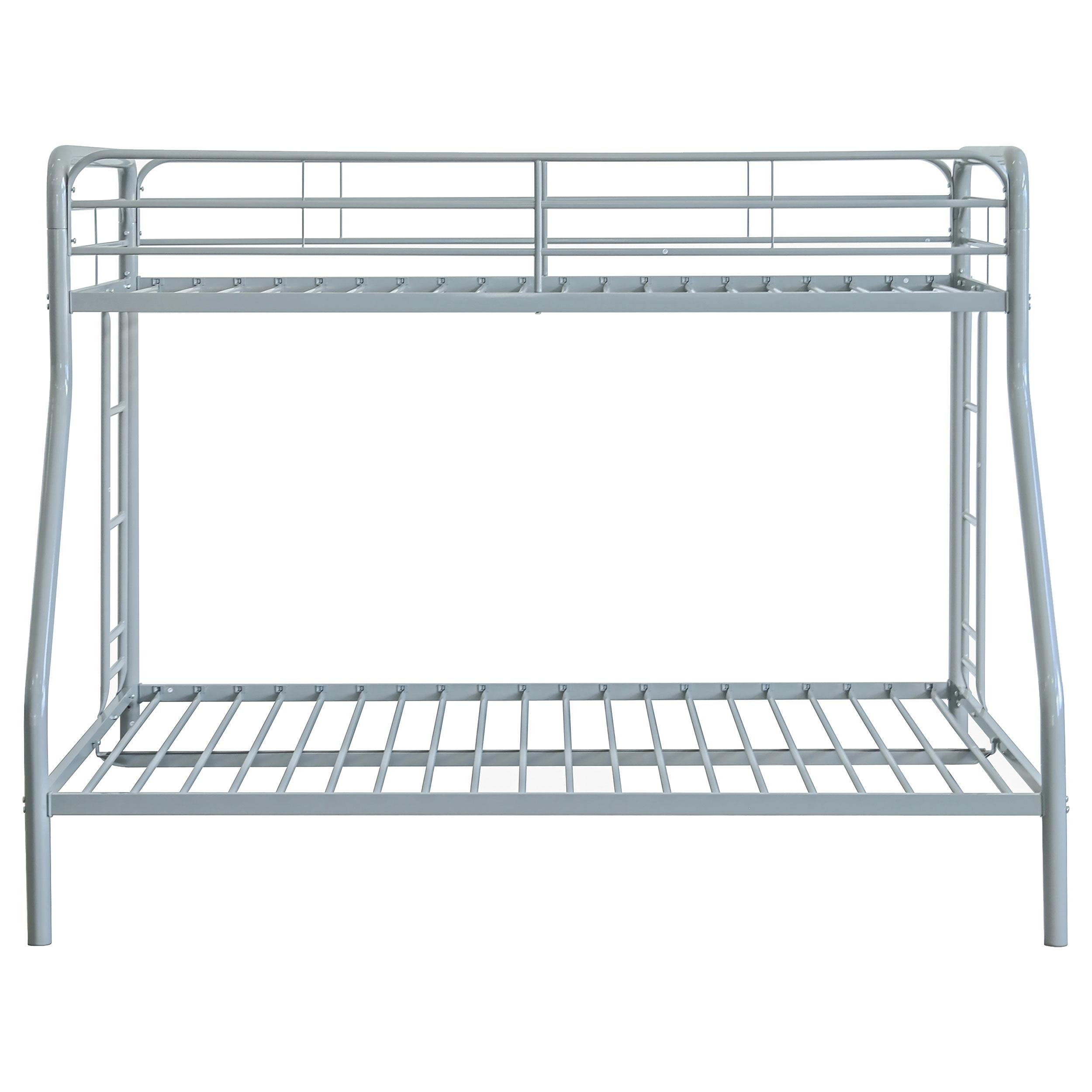 Carson Metal Twin Over Full Bunk Bed Glossy Silver - 460340SVR