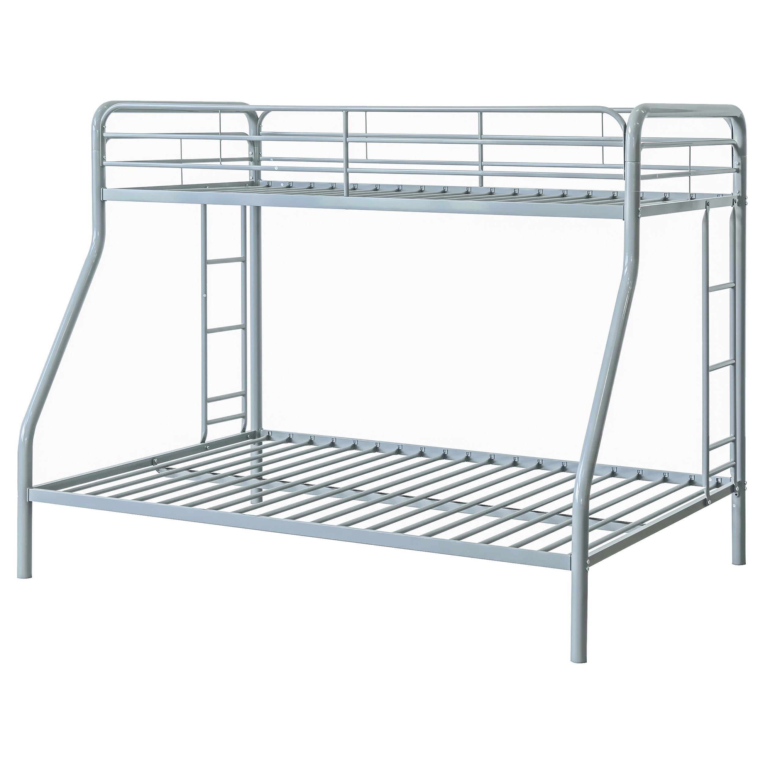 Carson Metal Twin Over Full Bunk Bed Glossy Silver - 460340SVR