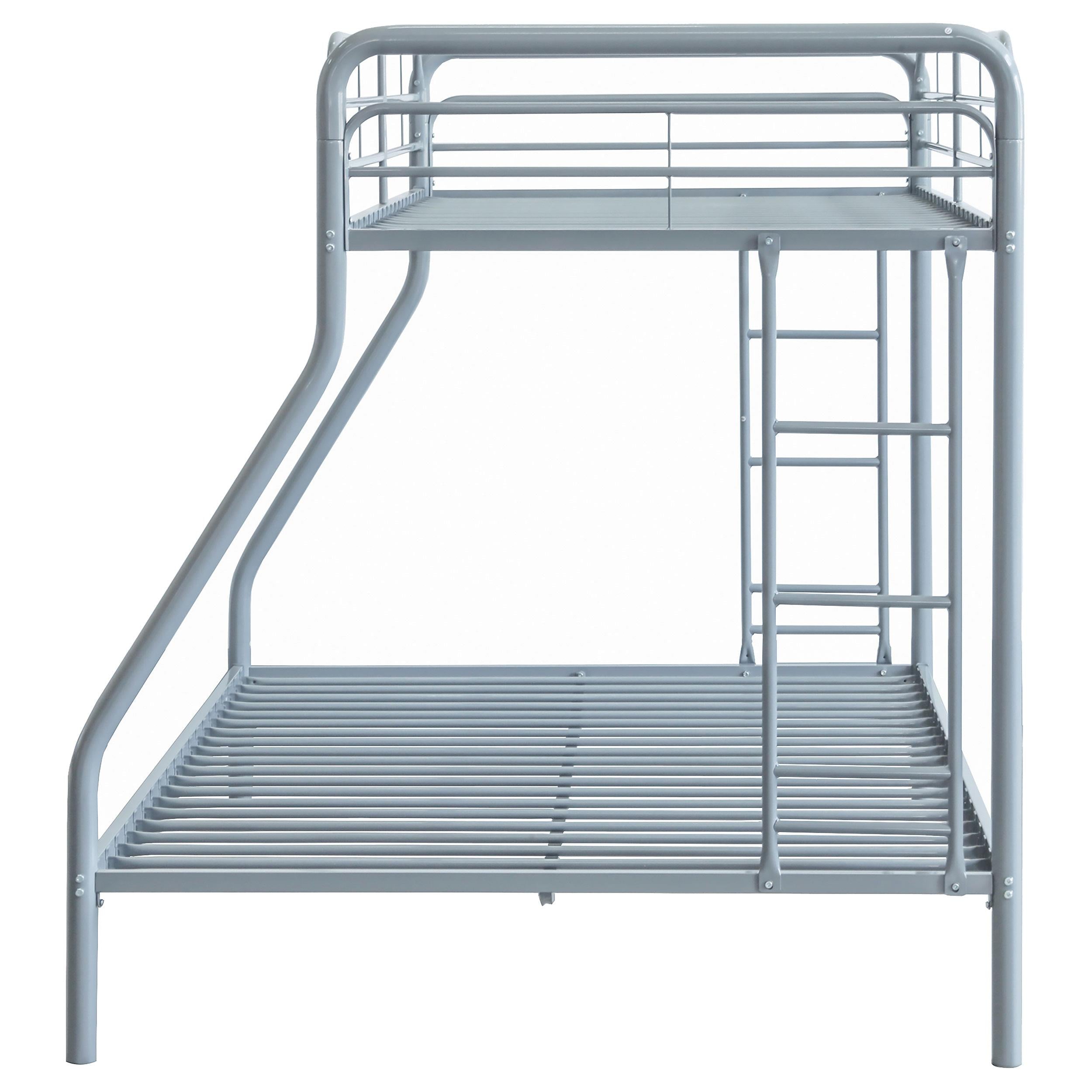 Carson Metal Twin Over Full Bunk Bed Glossy Silver - 460340SVR
