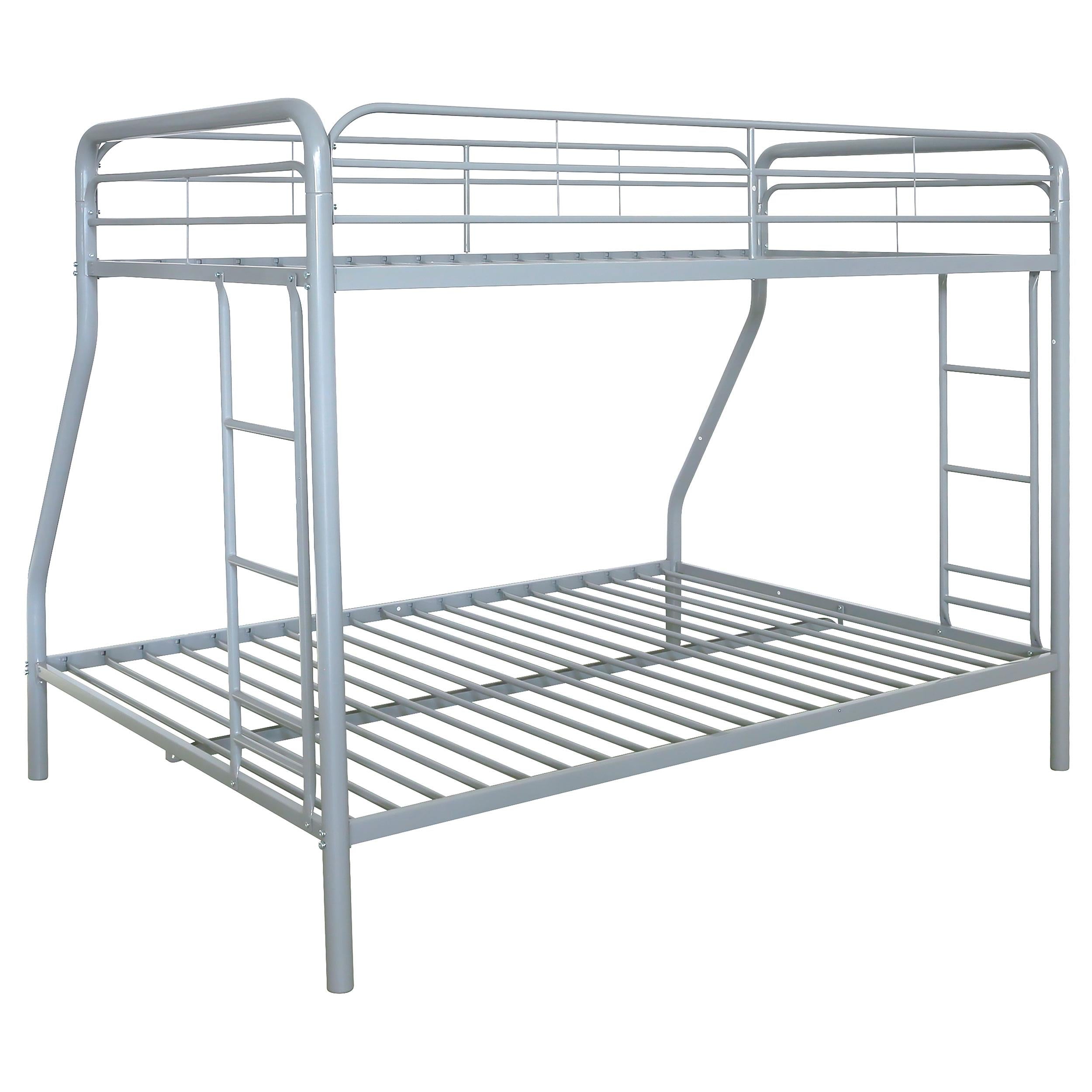 Carson Metal Twin Over Full Bunk Bed Glossy Silver - 460340SVR