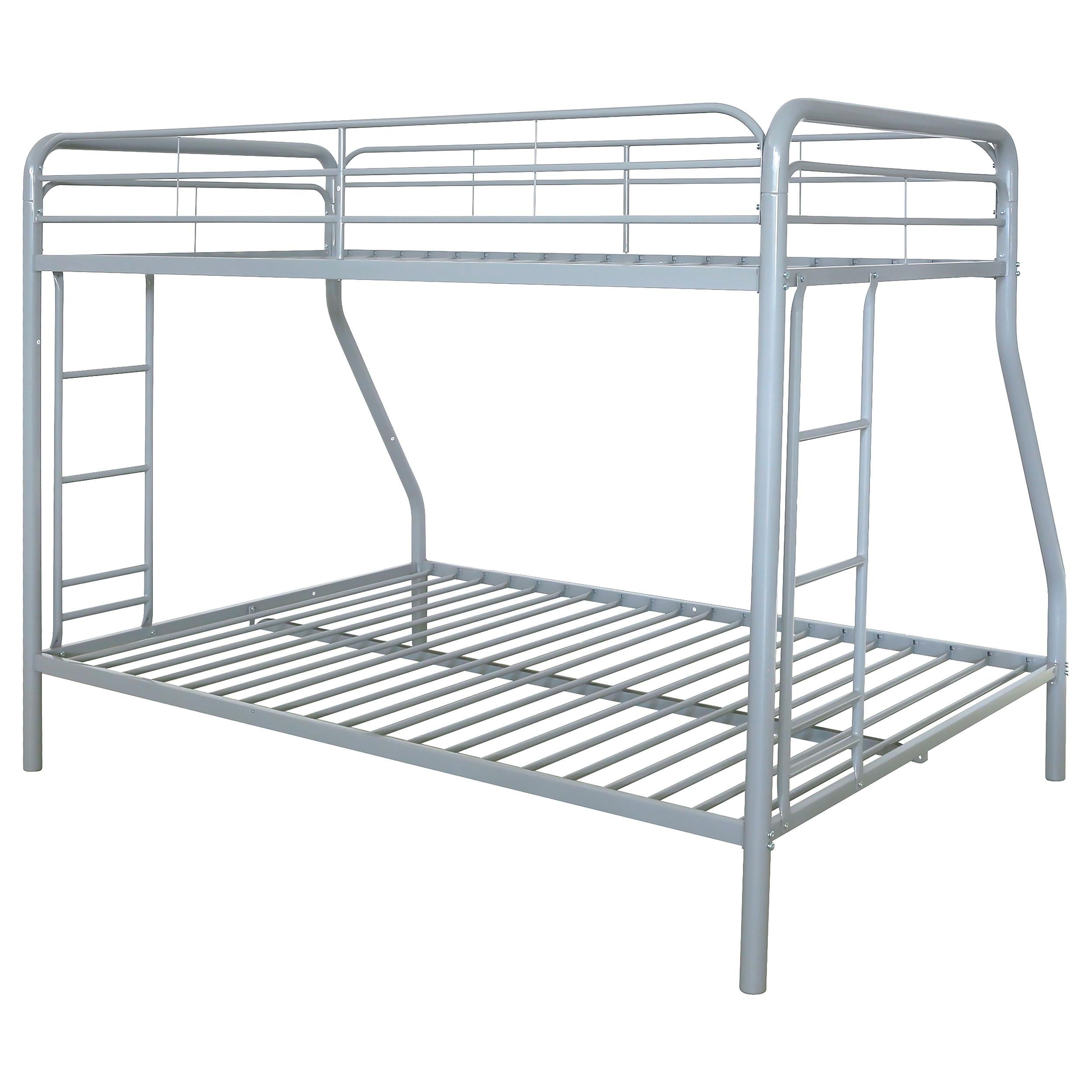 Carson Metal Twin Over Full Bunk Bed Glossy Silver - 460340SVR