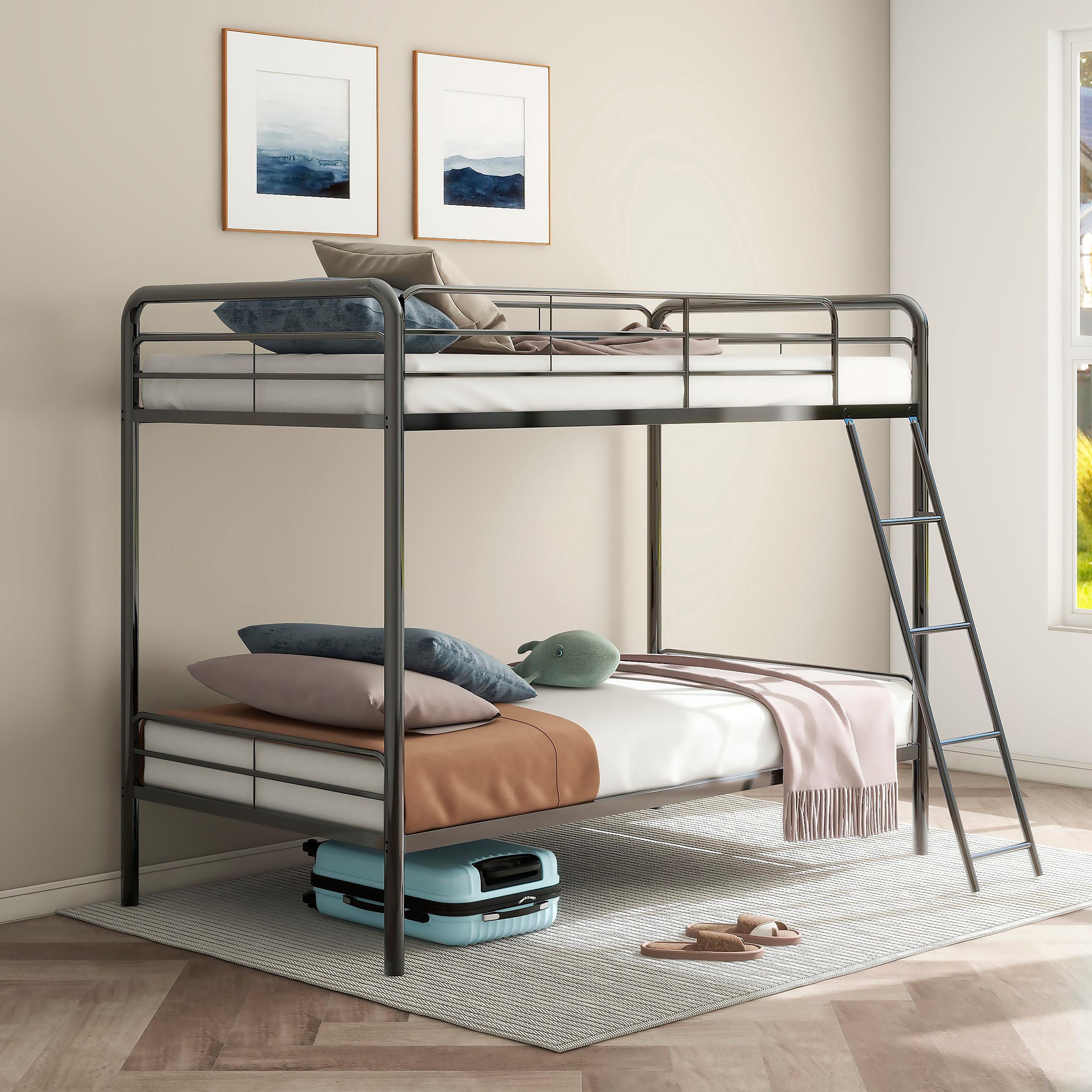 Carson Metal Twin Over Twin Bunk Bed Glossy Black - 460334BLK