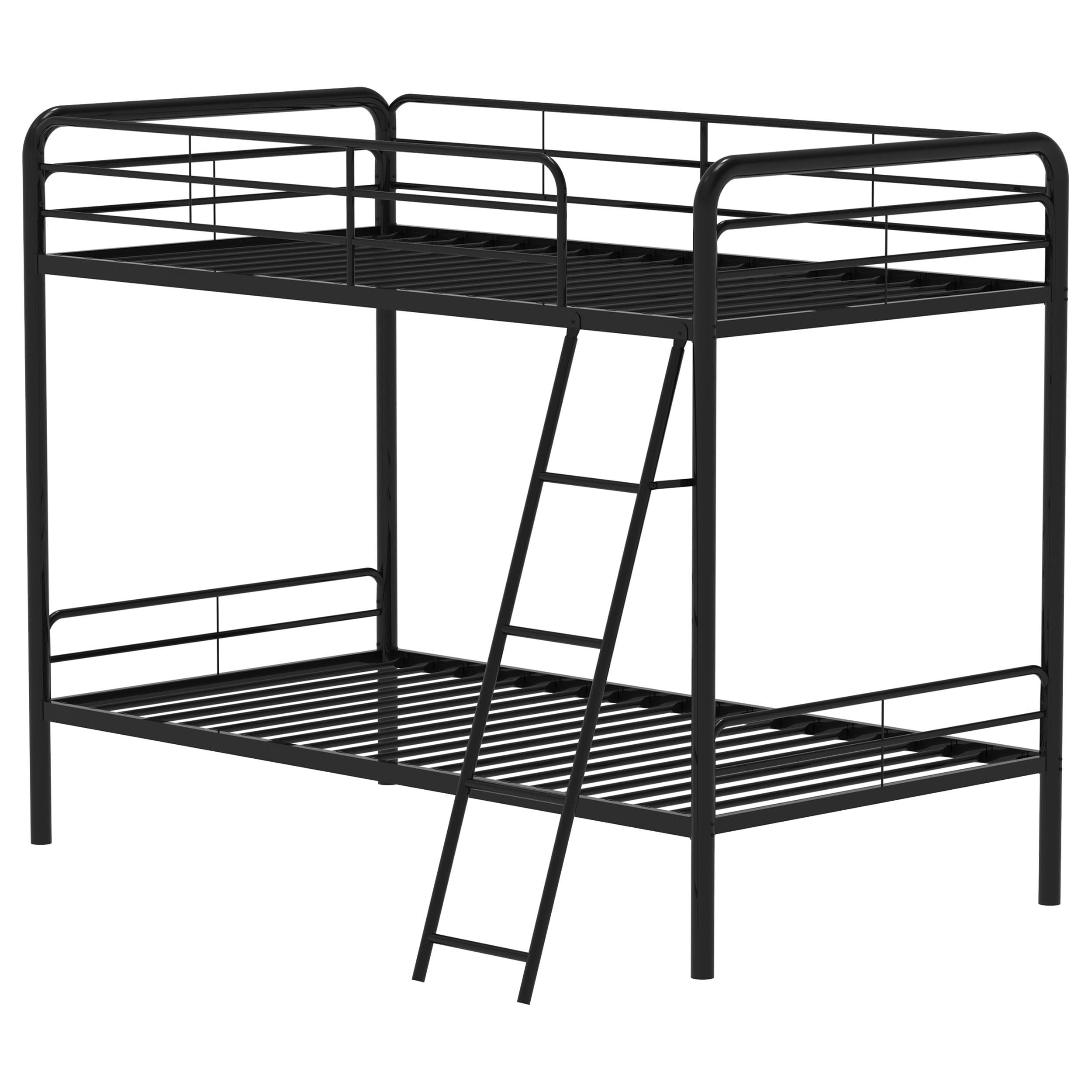 Carson Metal Twin Over Twin Bunk Bed Glossy Black - 460334BLK