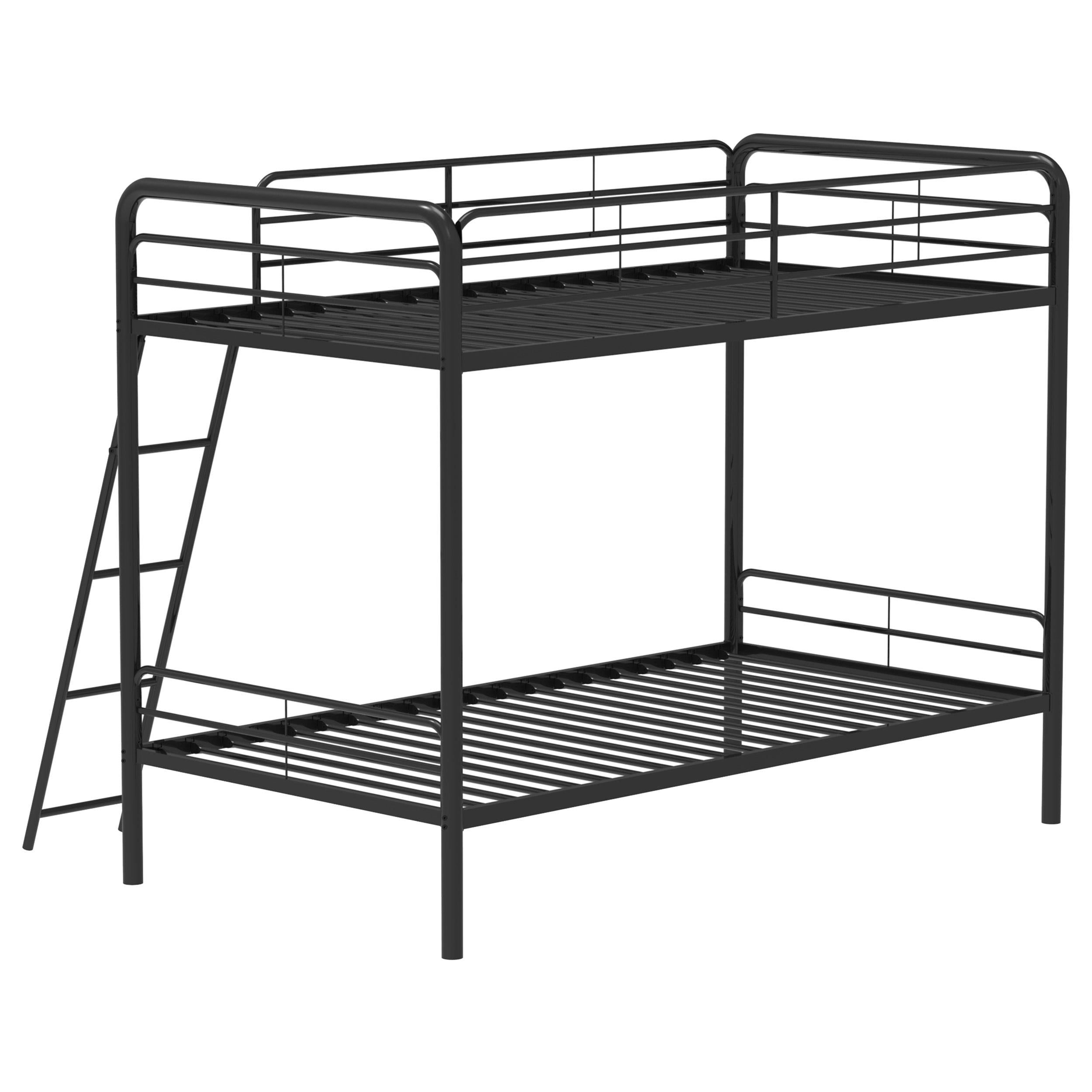Carson Metal Twin Over Twin Bunk Bed Glossy Black - 460334BLK