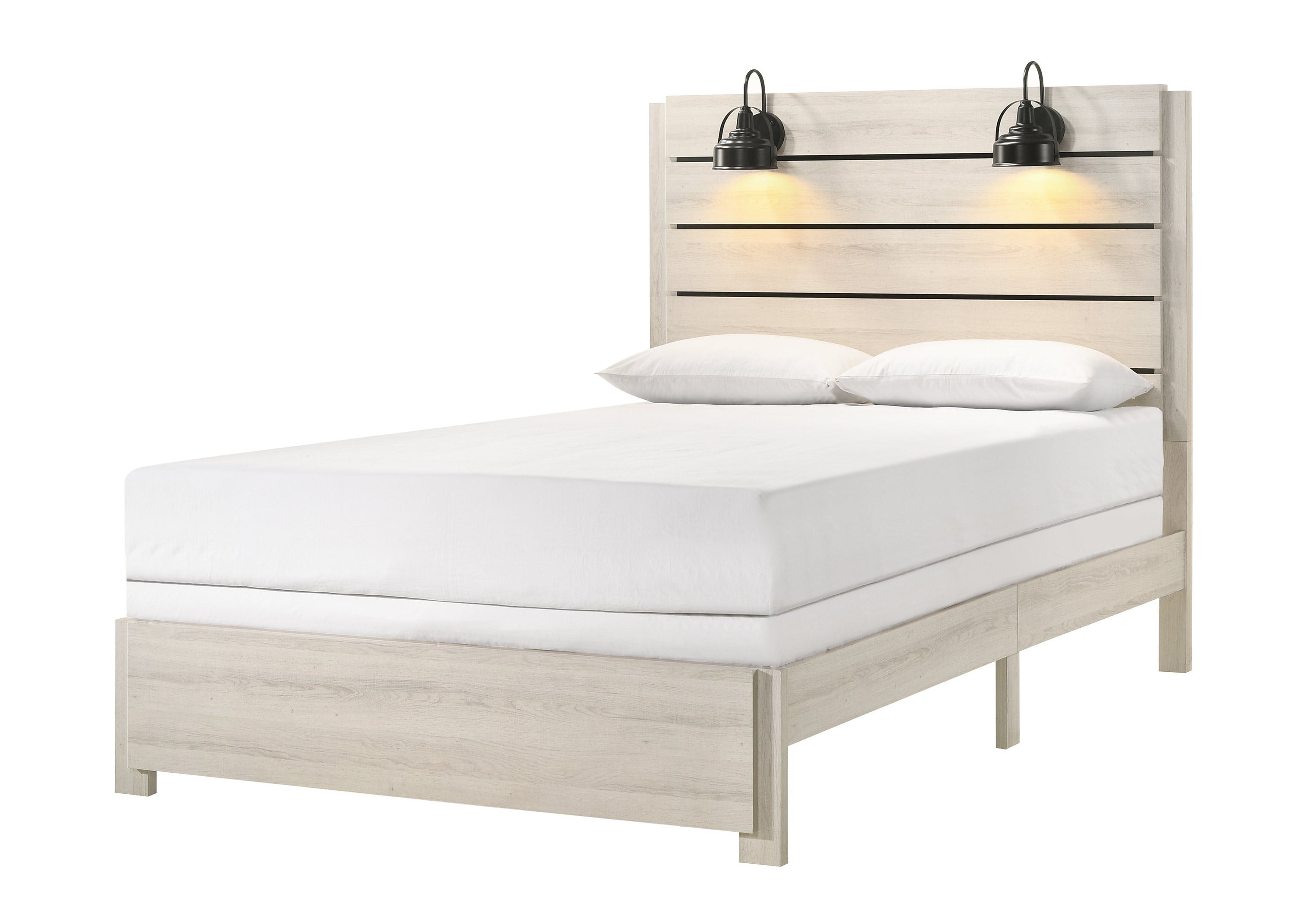 Carter White Platform Bedroom Set - SET | B6810-Q-BED | B6810-2 | B6810-4