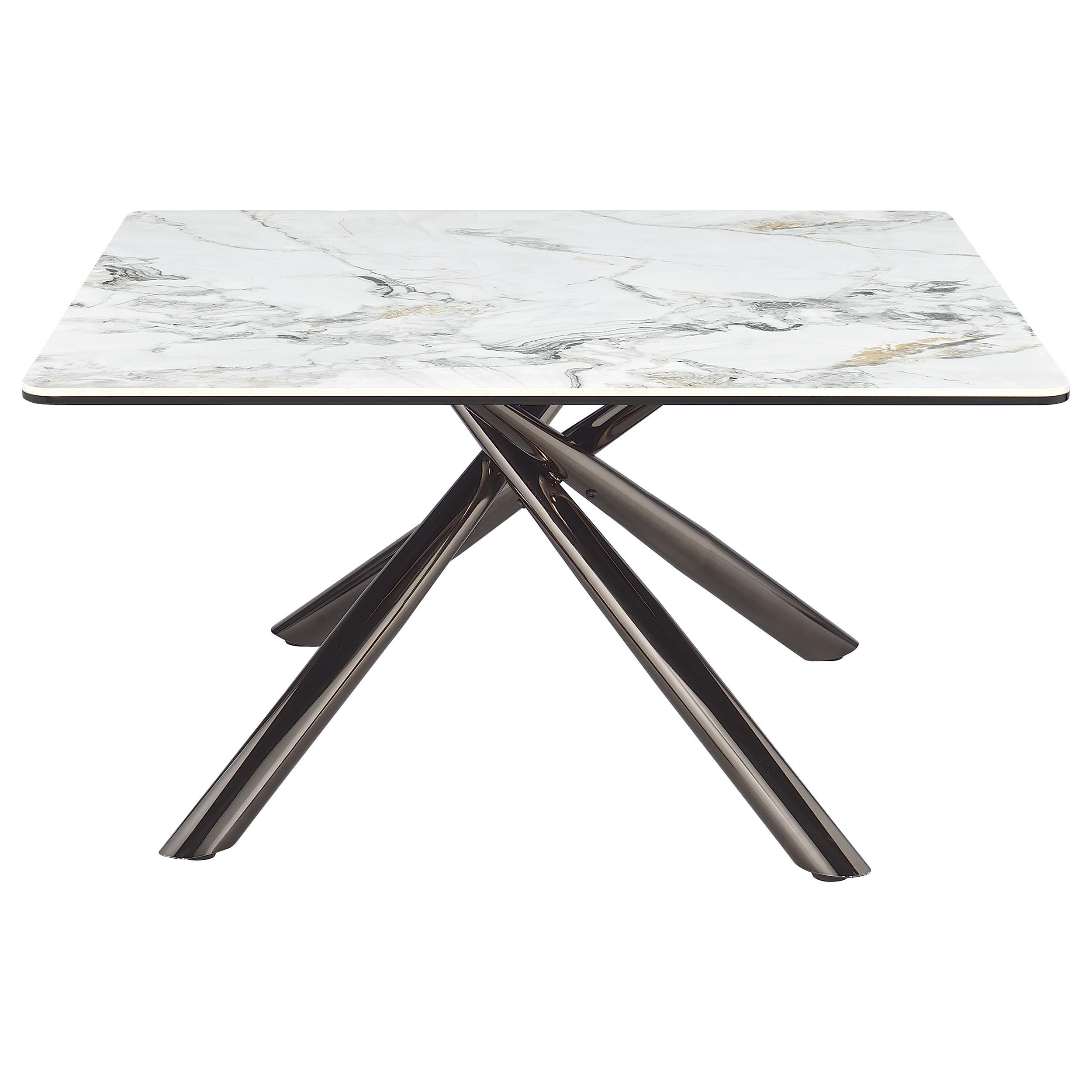 Carvell 3-piece Square Coffee and End Table Set Mirage White - 708138-S3