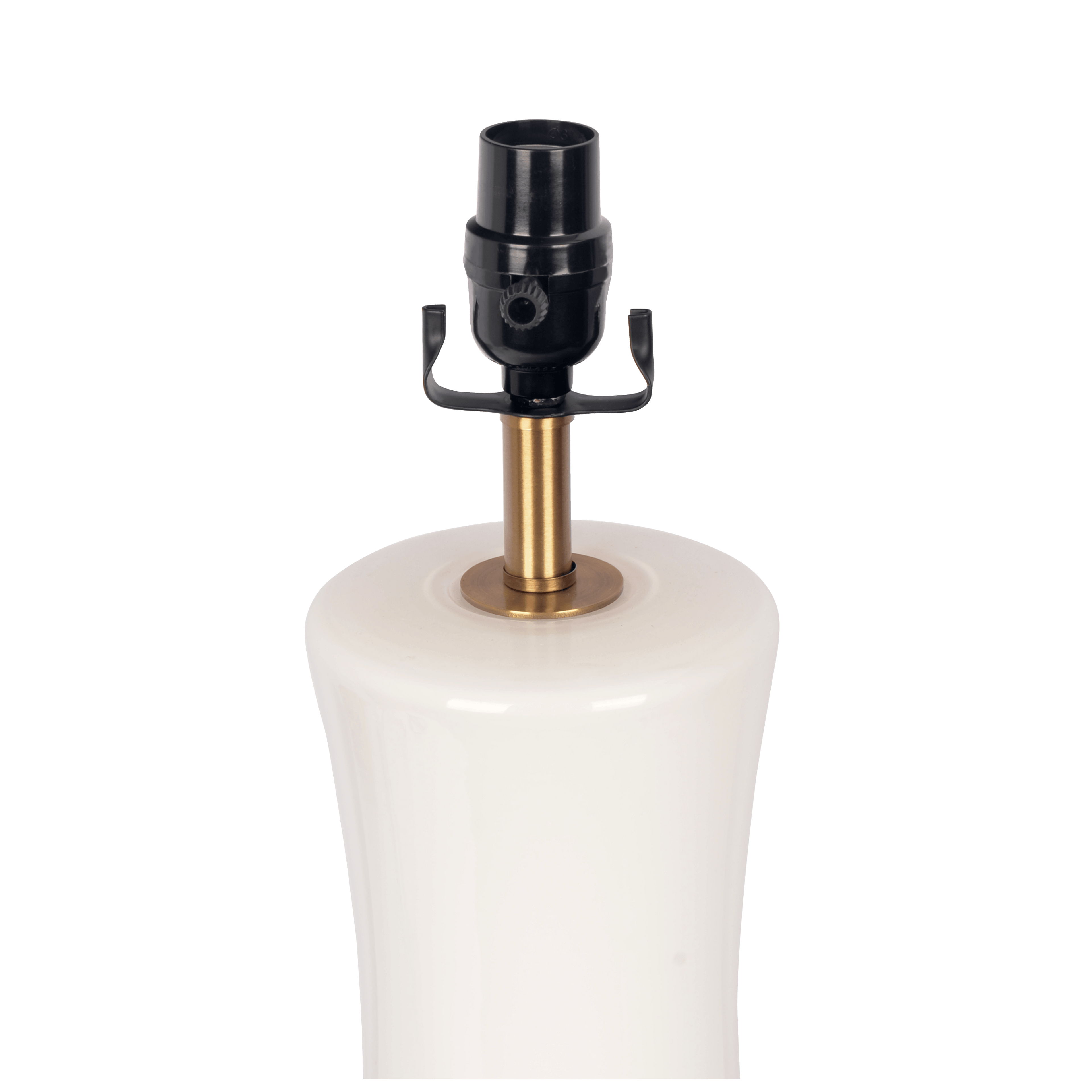 Cascade Glass Lamp Golden Base Off White Glass Table Lamp - TBL03700201