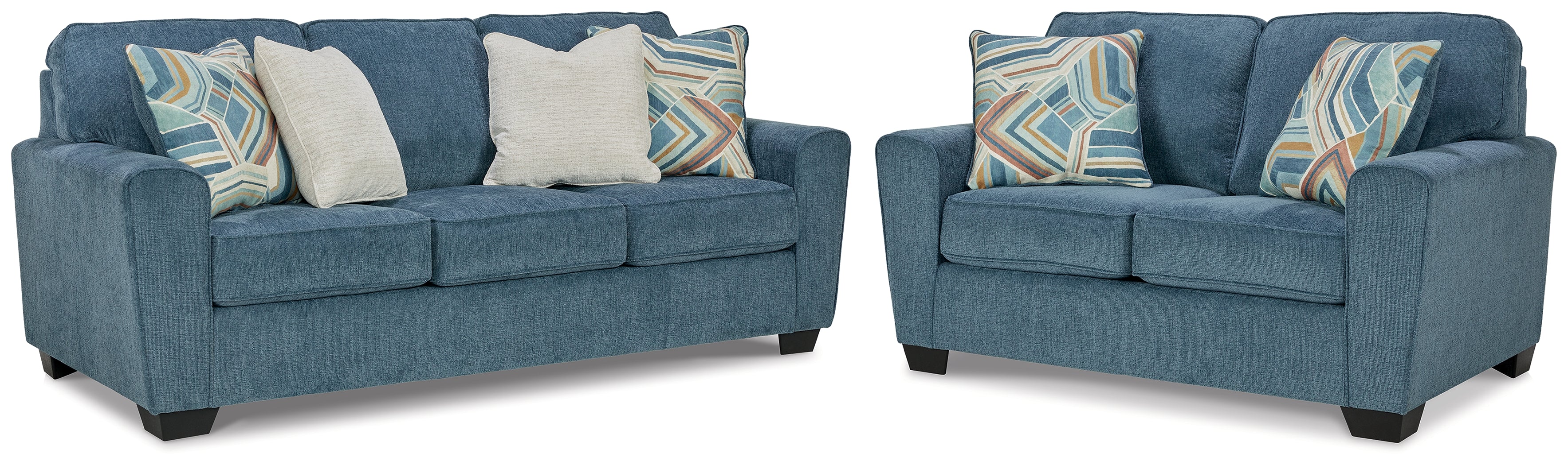 Cashton Blue Queen Sofa Sleeper and Loveseat - 40605U4