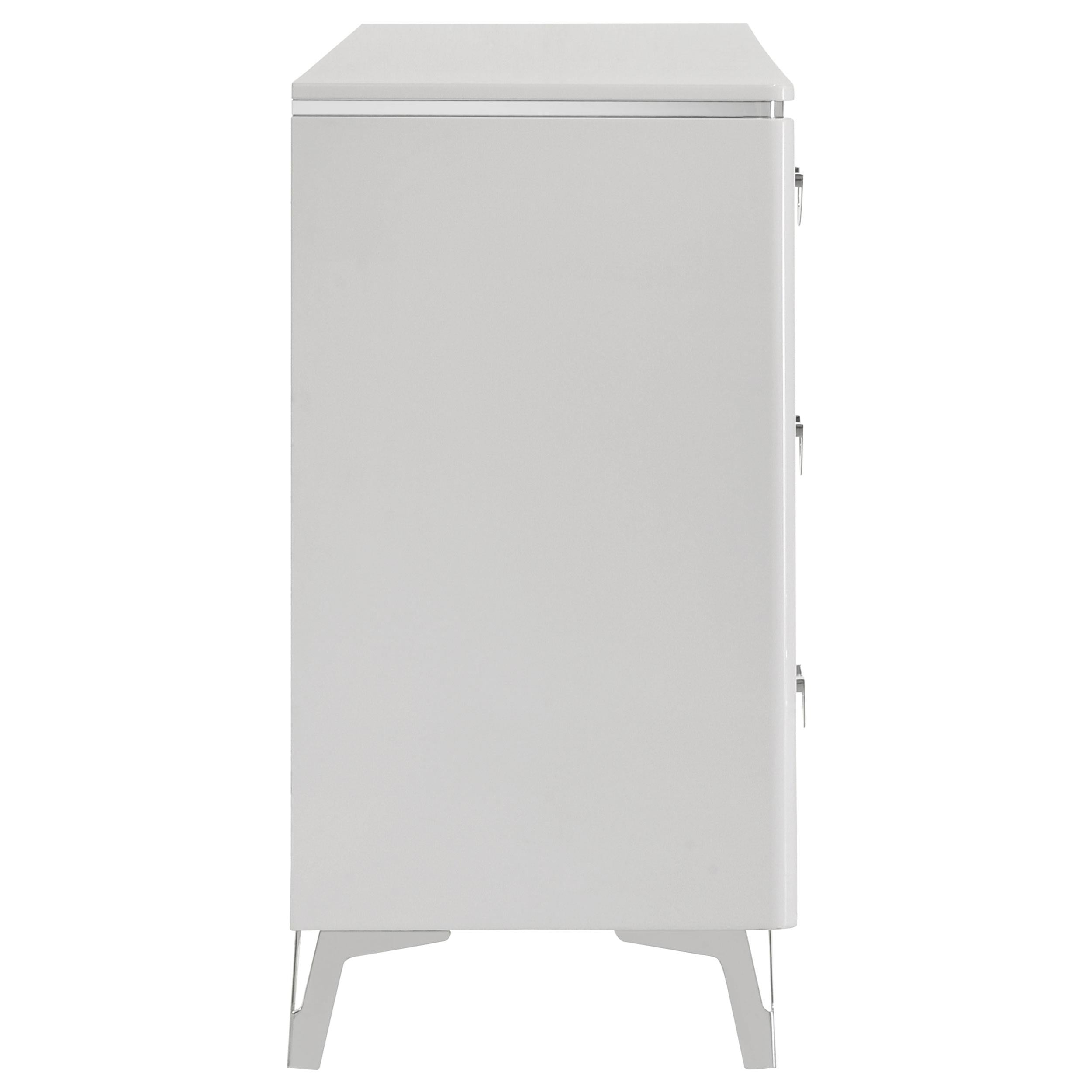 Cassia 6-drawer Bedroom Dresser Cabinet White High Gloss - 215793
