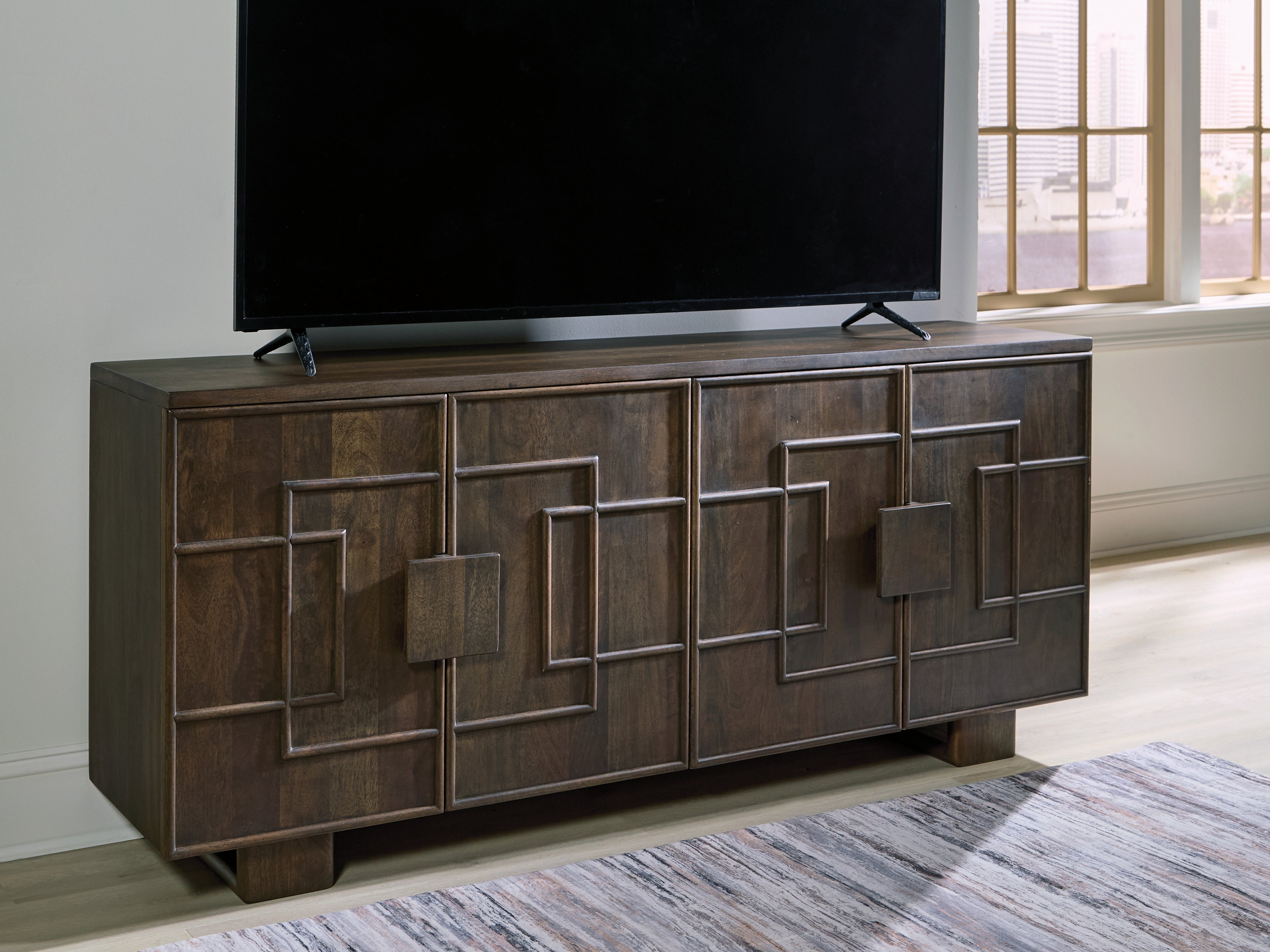 Cato Dark Brown Accent Cabinet - A4000682