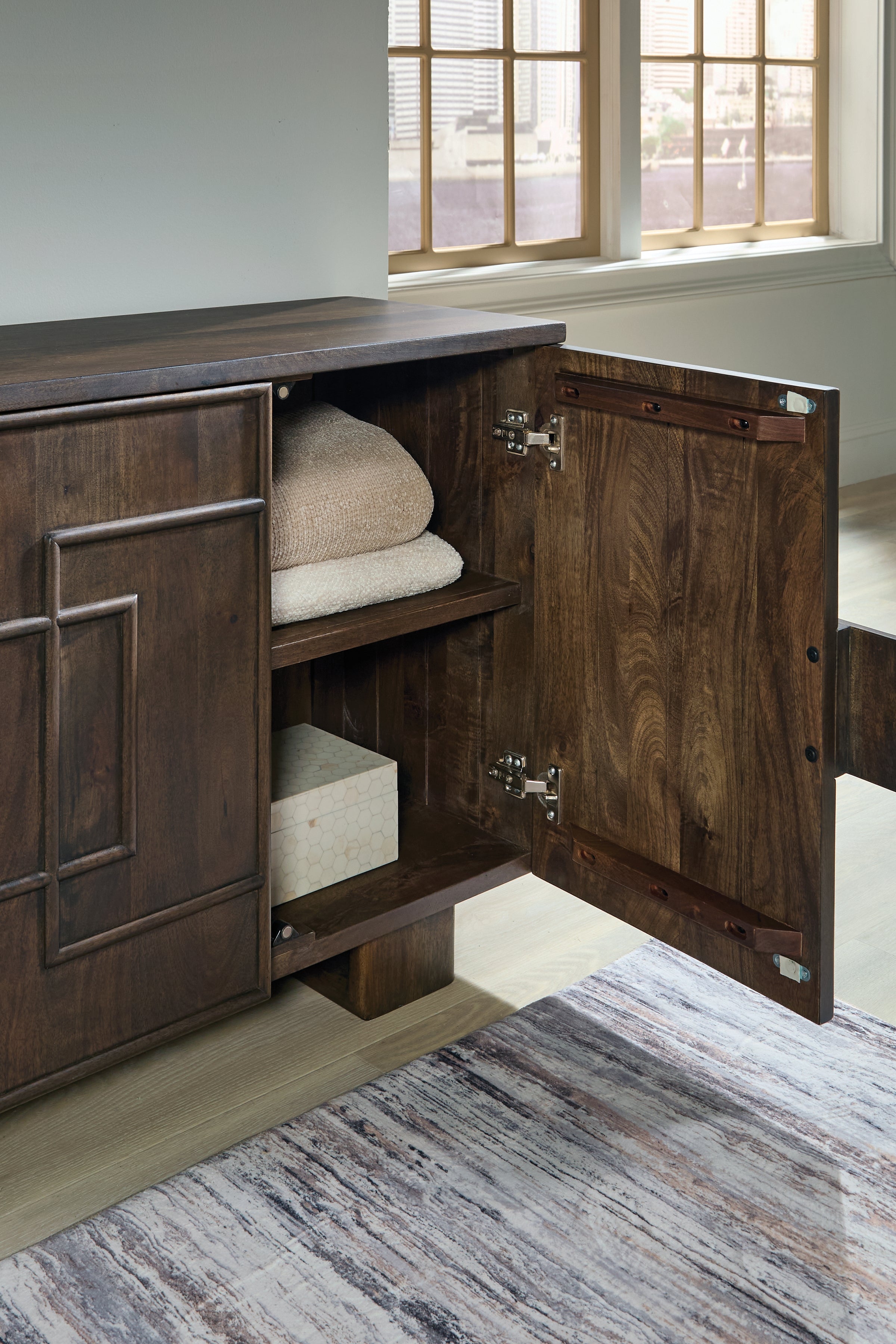 Cato Dark Brown Accent Cabinet - A4000682