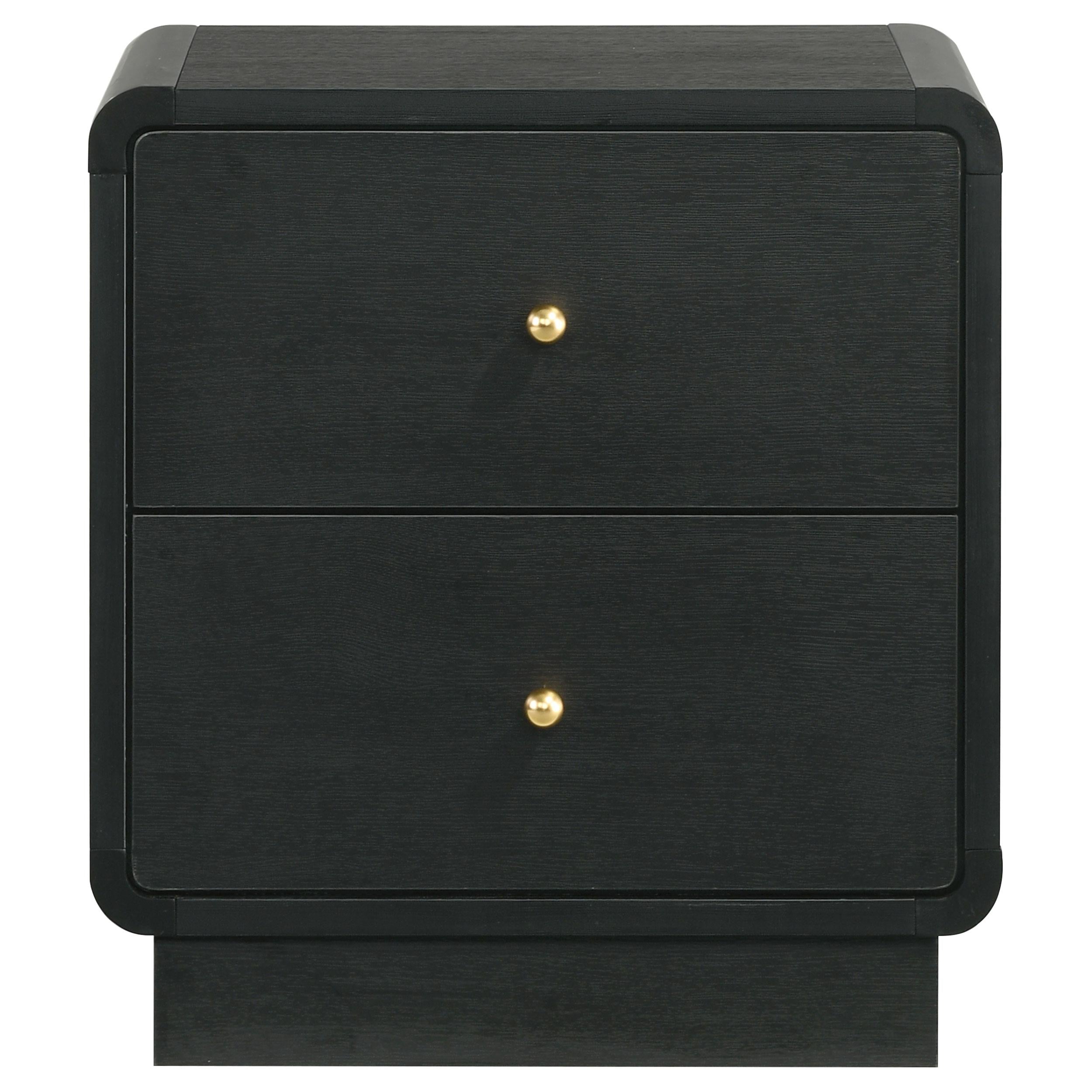 Cavelle 2-drawer Nightstand Bedside Table Black - 223662